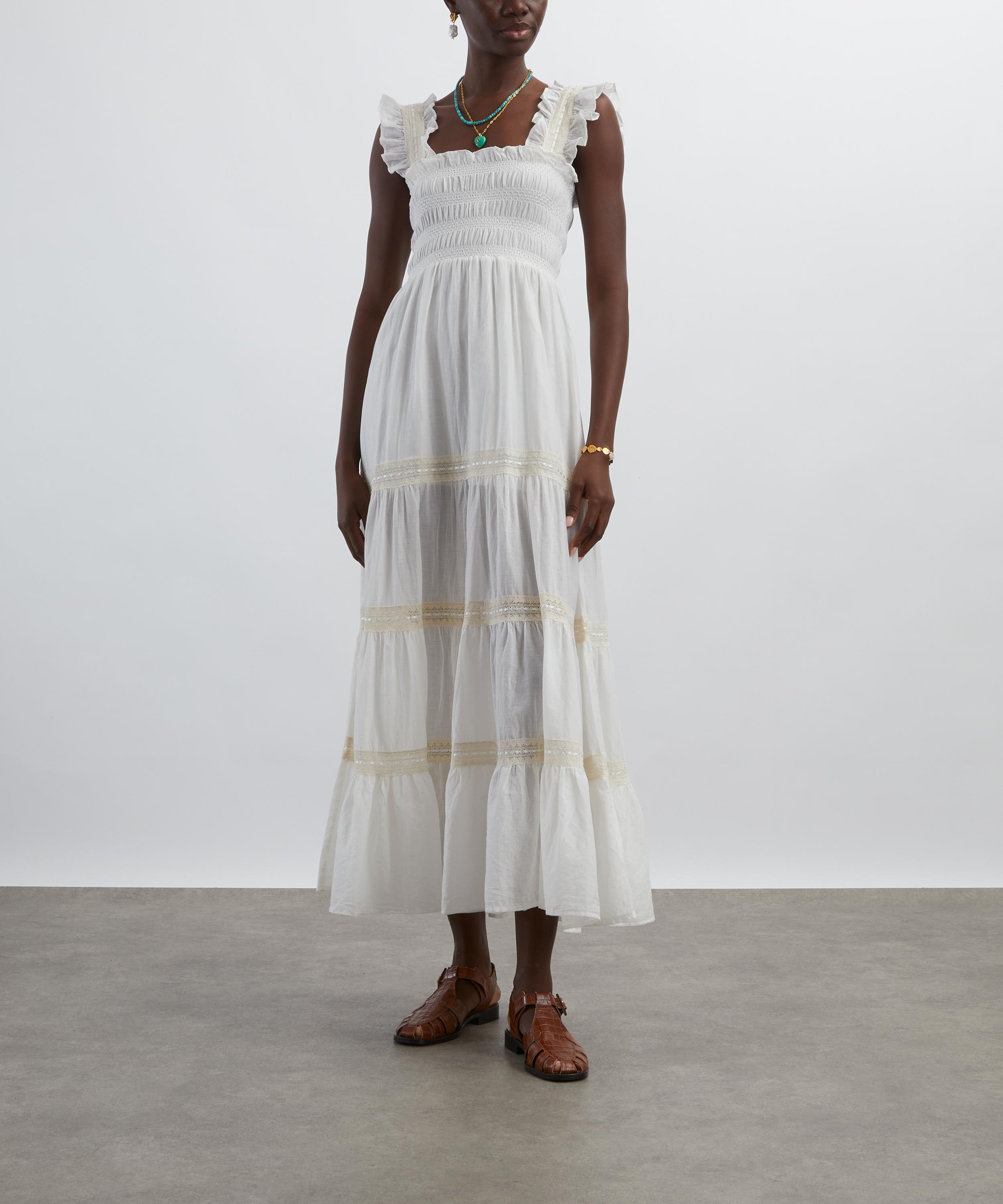 RIXO - Aubrie Ivory Cotton Midi Dress image number 2