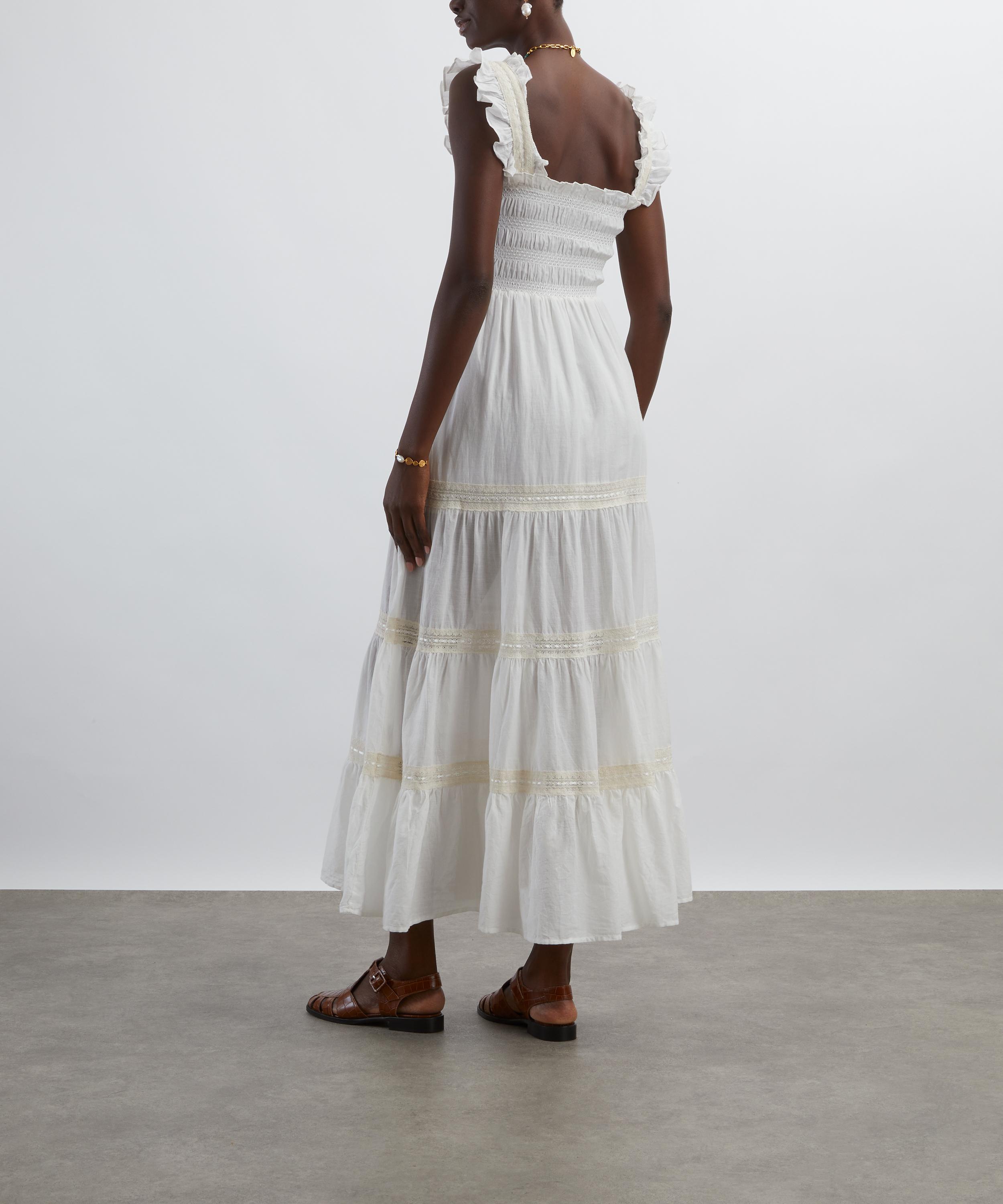 RIXO - Aubrie Ivory Cotton Midi Dress image number 3