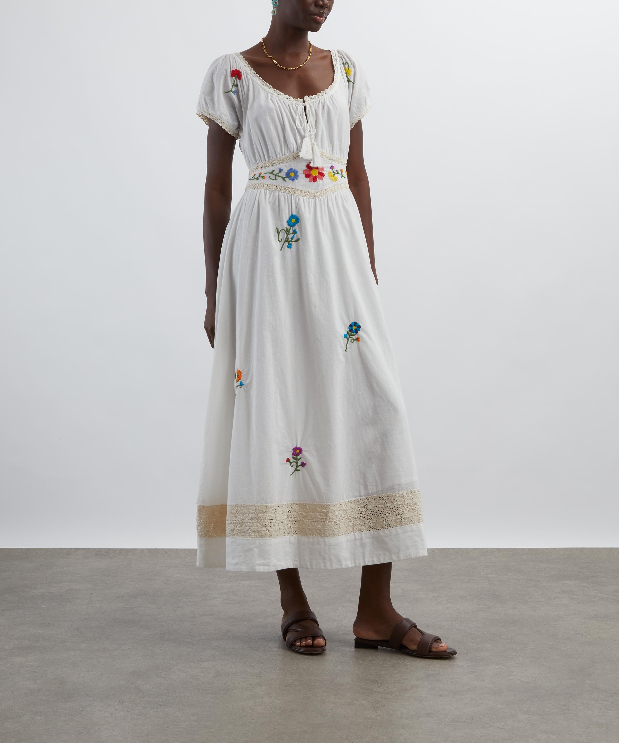 RIXO - Alani Ombre Floral Embroidered Dress image number 2