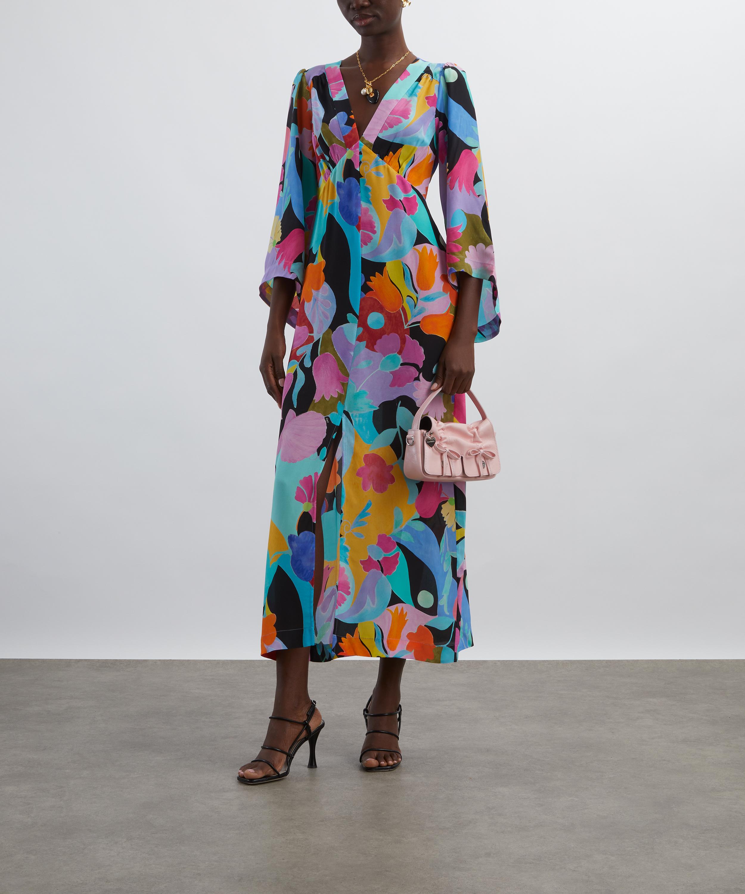 RIXO - Dahlia Silk Midi Dress image number 1