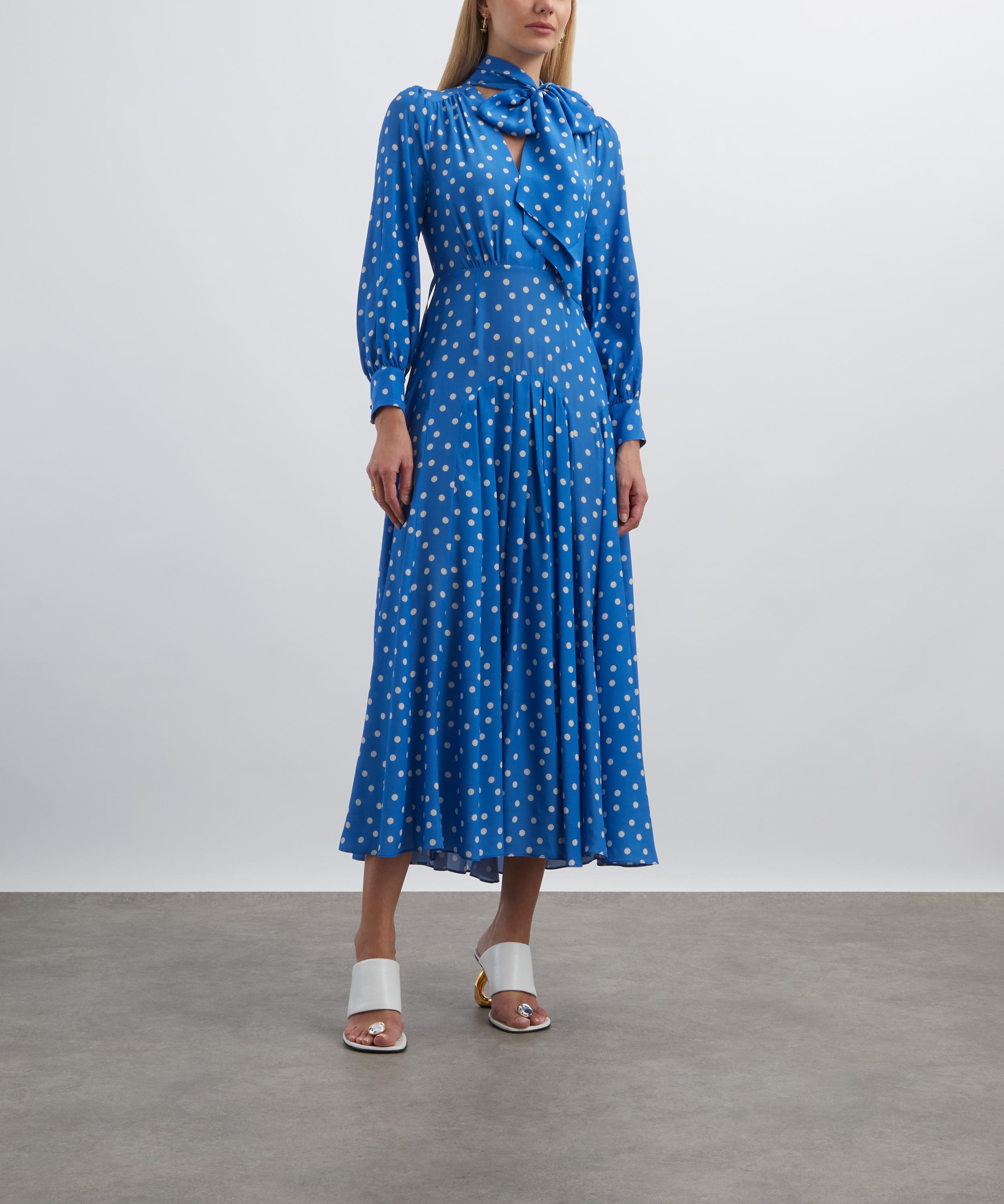 RIXO - Marigold Silk Midi Dress image number 1