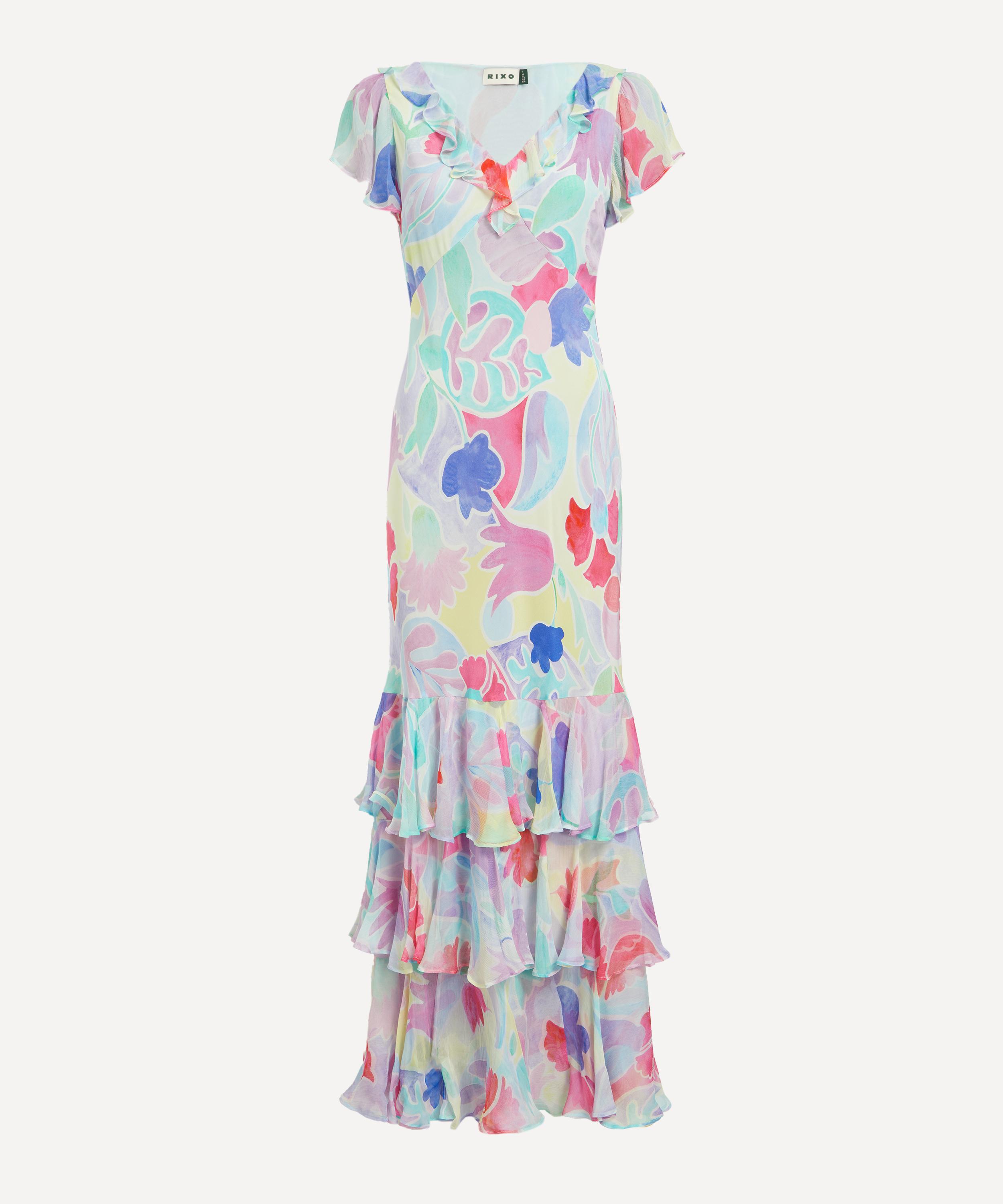RIXO - Amelle Silk Maxi Dress image number 0