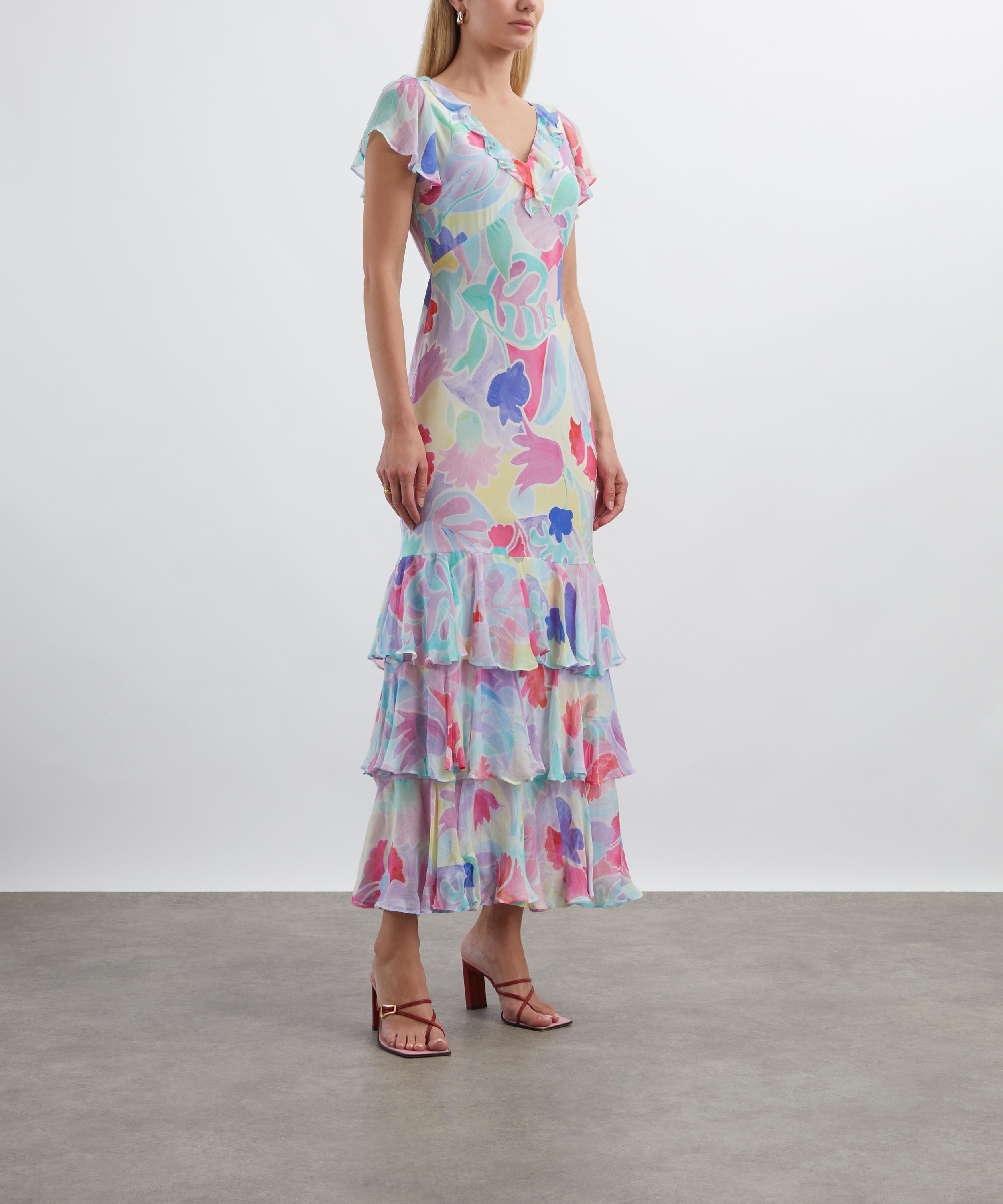 RIXO - Amelle Silk Maxi Dress image number 2
