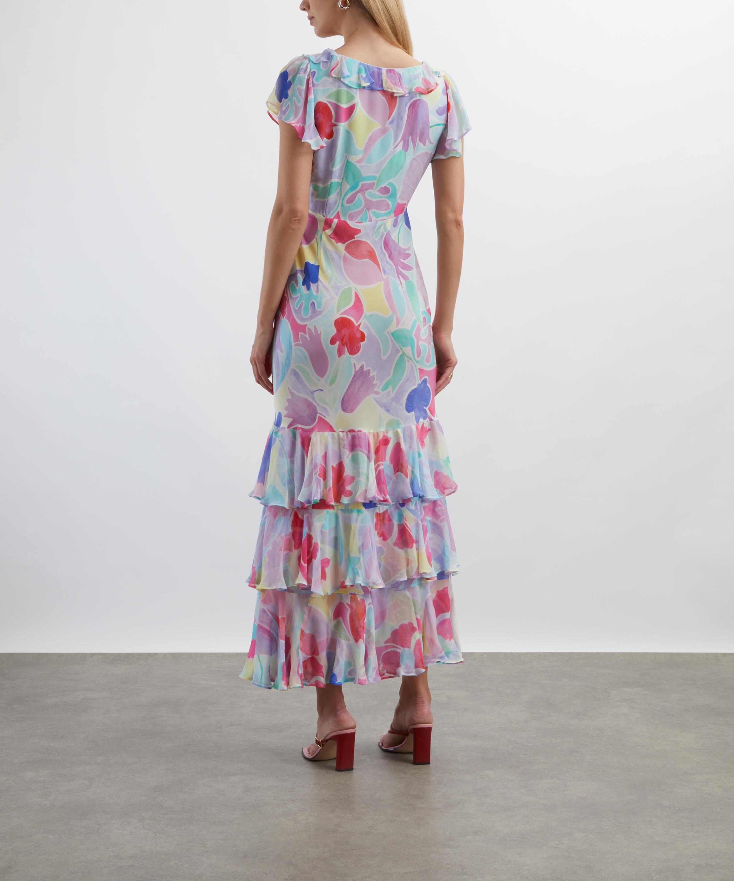 RIXO - Amelle Silk Maxi Dress image number 3