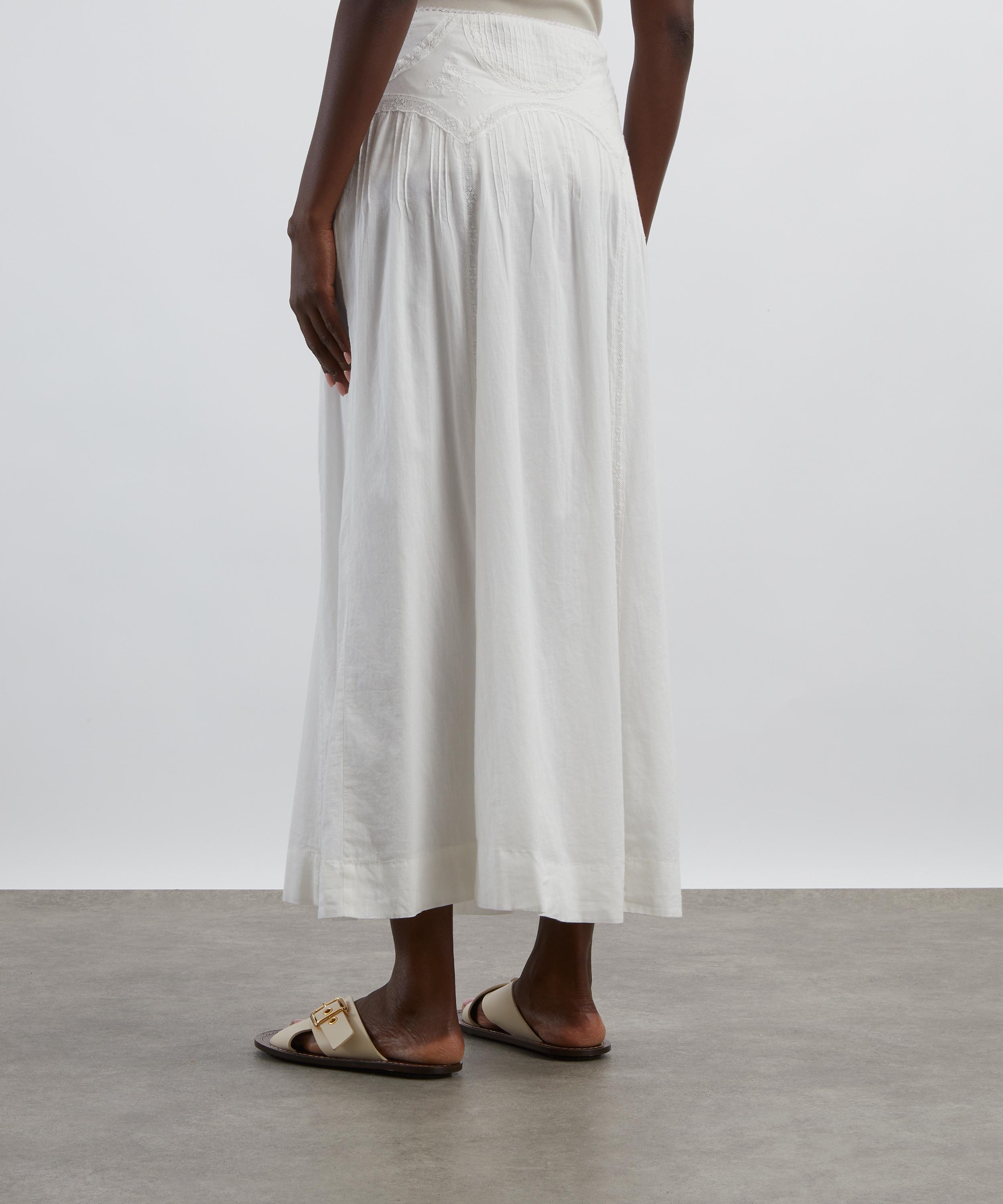 RIXO - Vienne Cotton Embroidered Midi Skirt image number 3