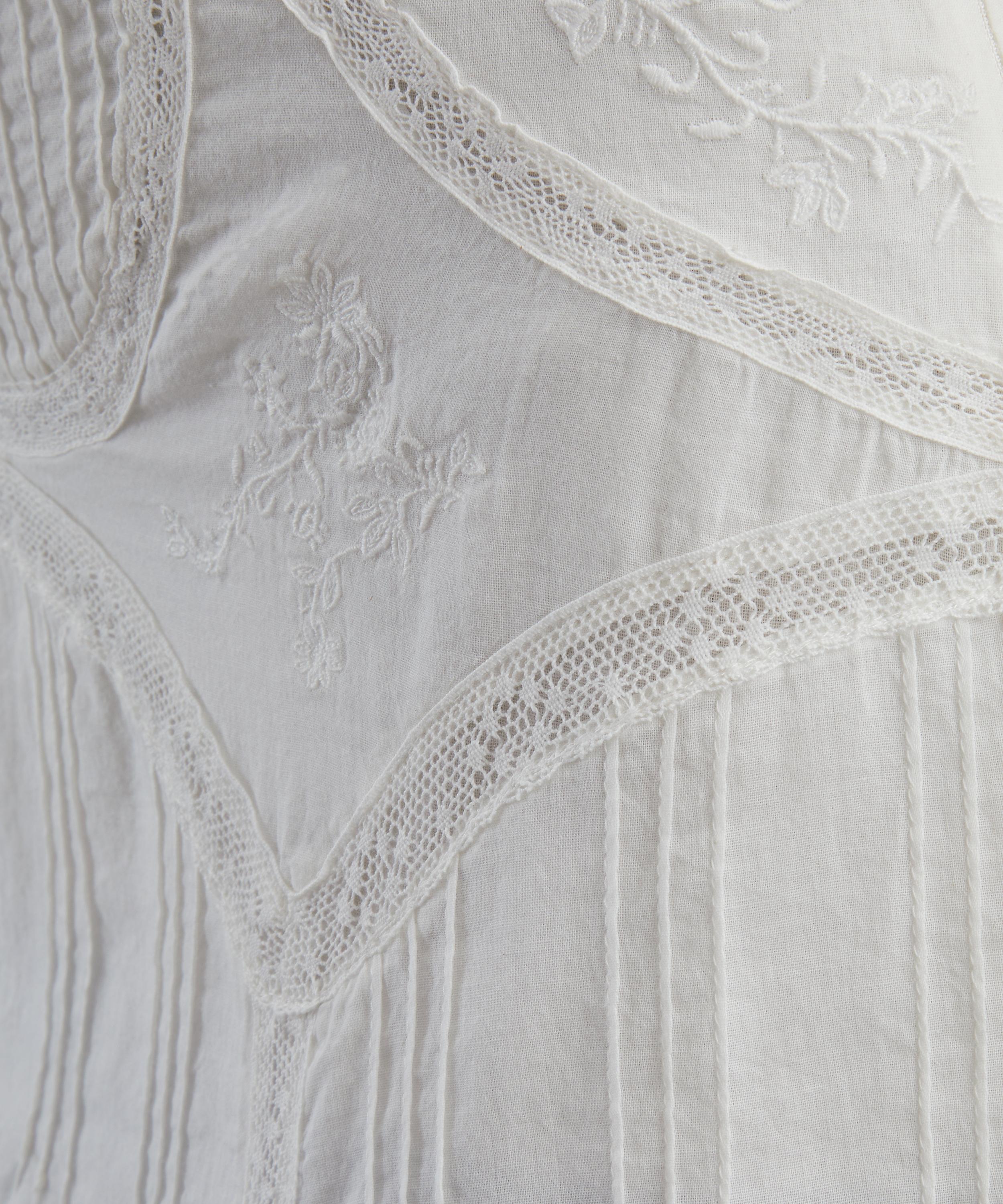 RIXO - Vienne Cotton Embroidered Midi Skirt image number 4