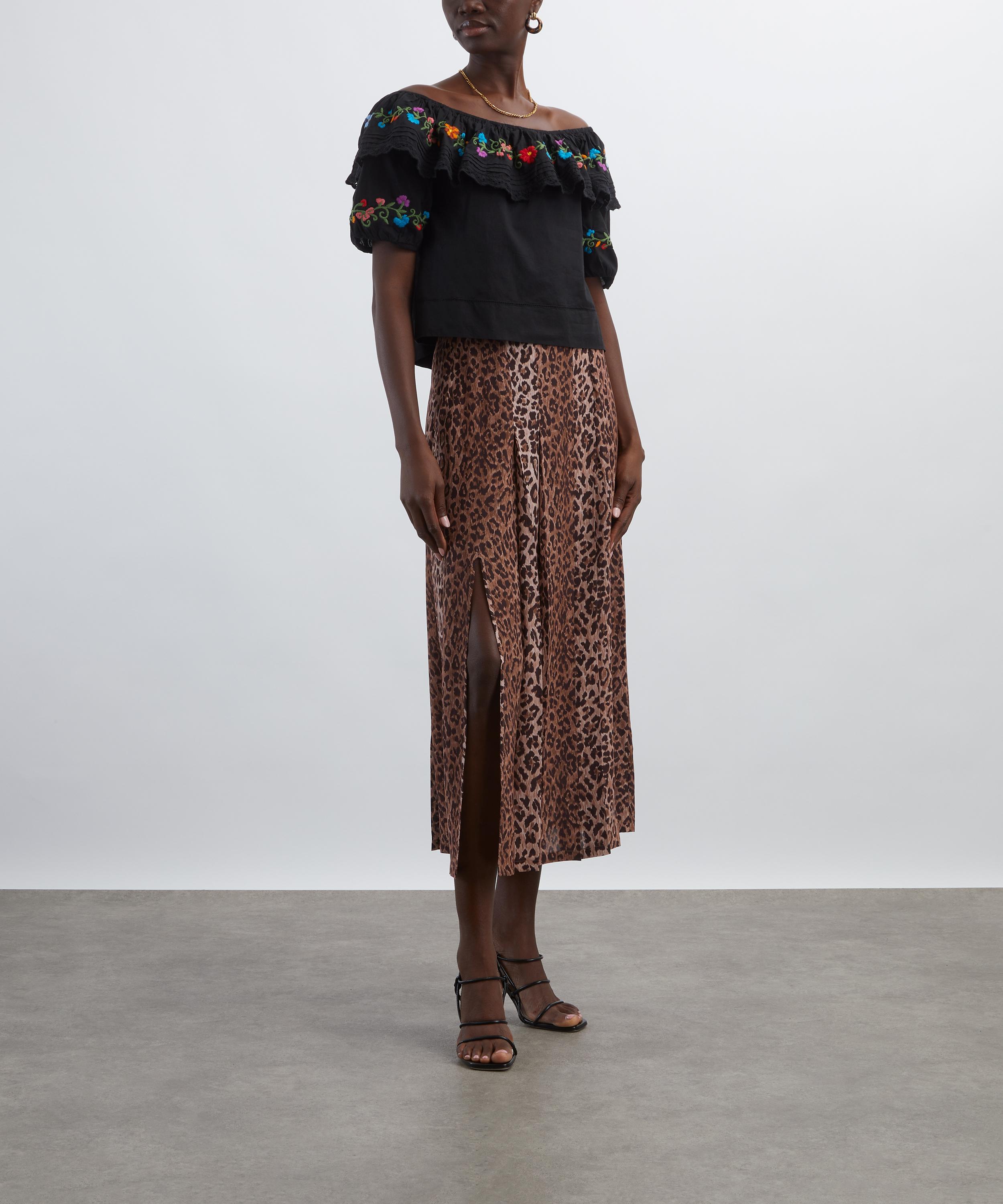 RIXO - Lisette Ombre Floral Embroidered Top image number 1