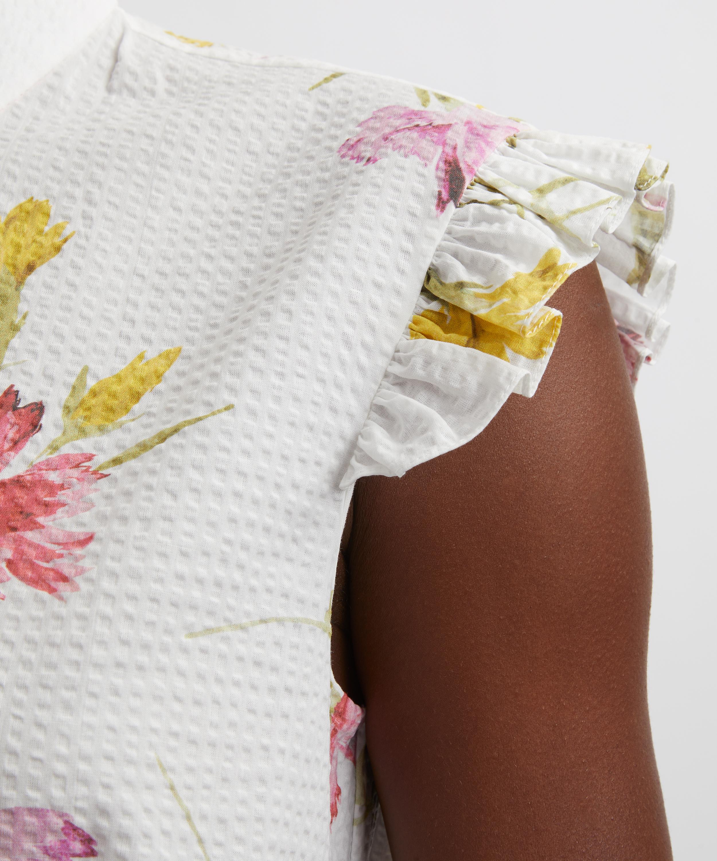 Erdem - Sleeveless Carnation Print Blouse image number 4