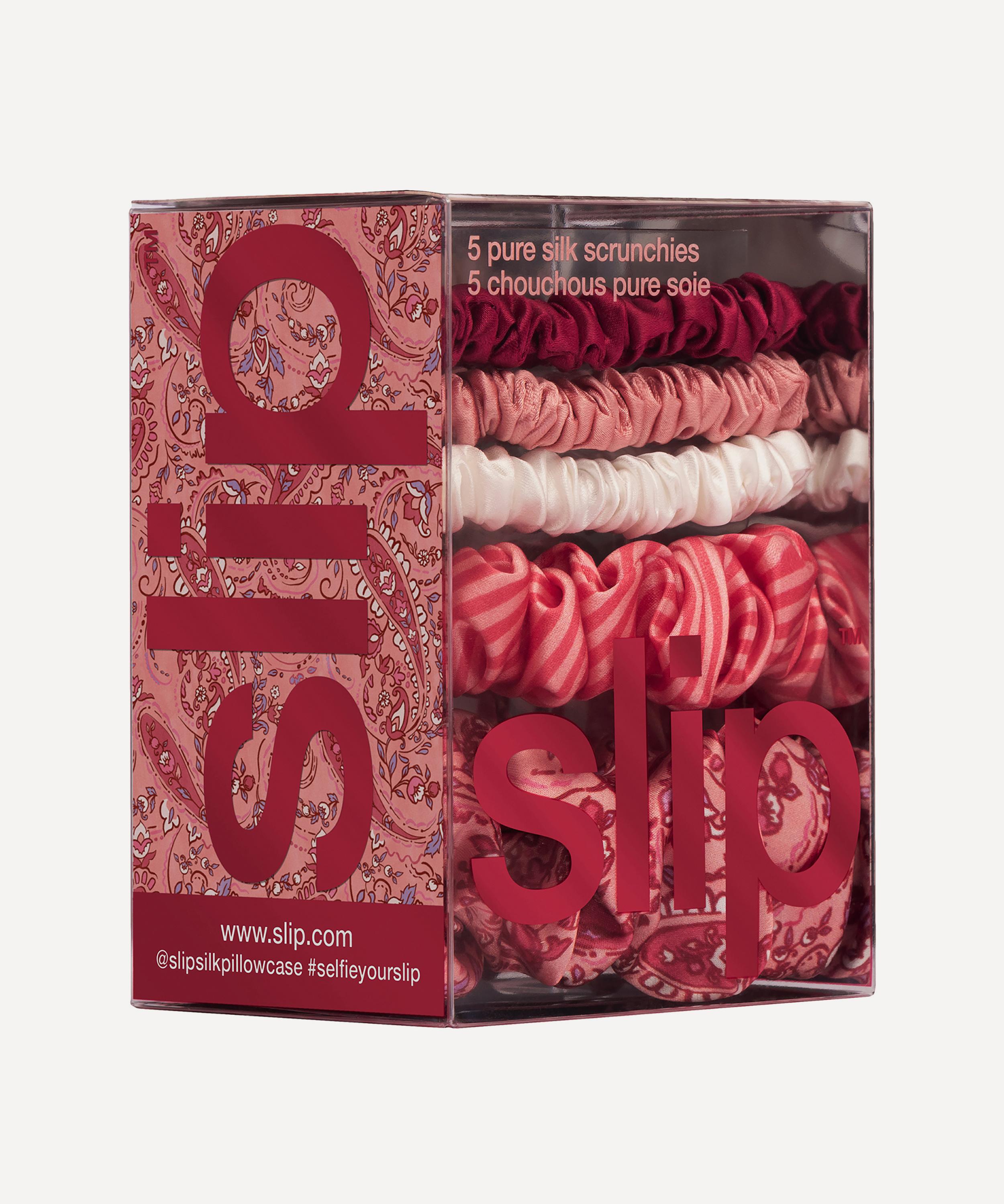 Slip - Harriet Assorted Silk Scrunchie Set of Five image number 3