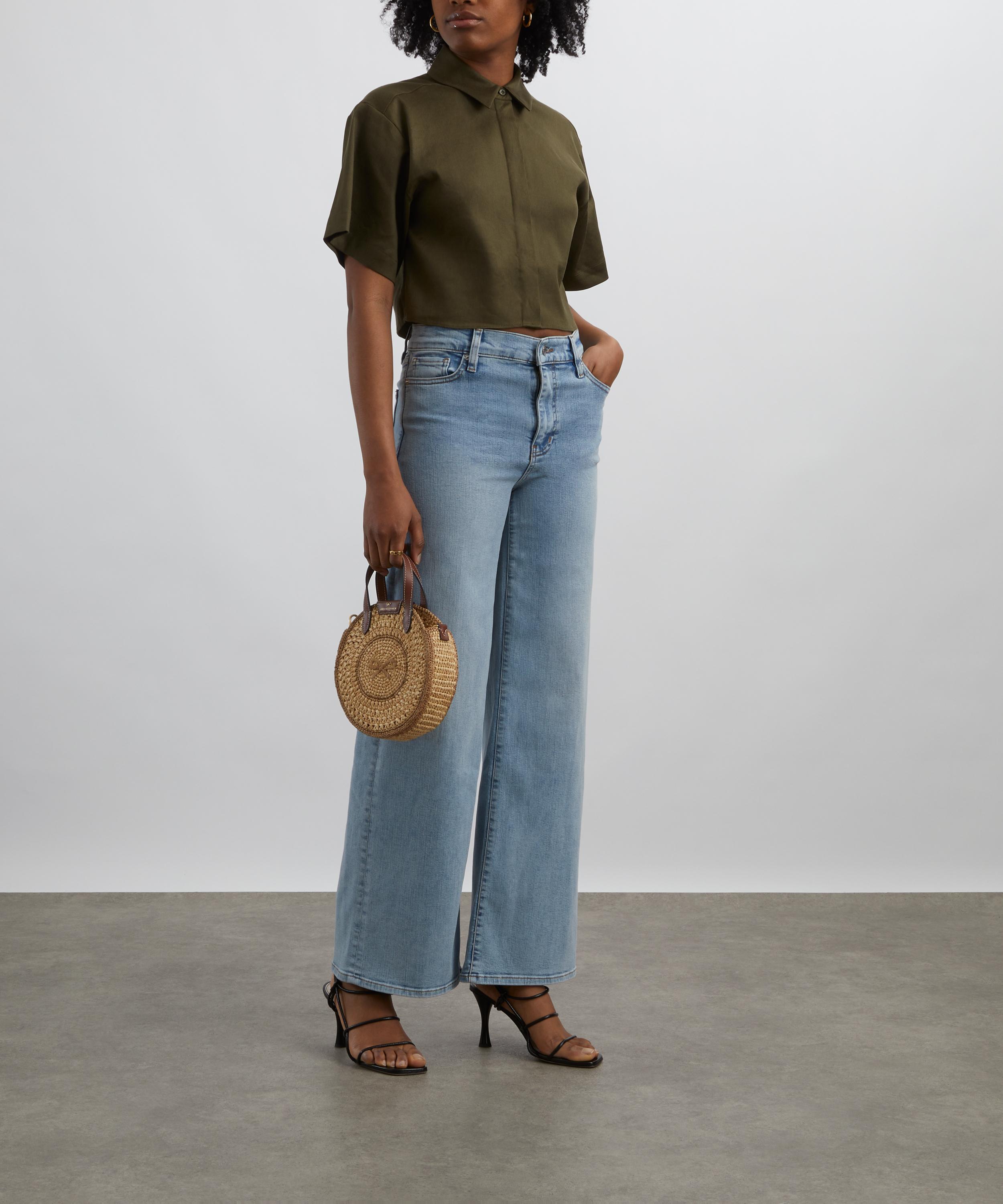 Frame - Le Slim Palazzo High-Rise Wide-Leg Jeans in Tribute image number 1