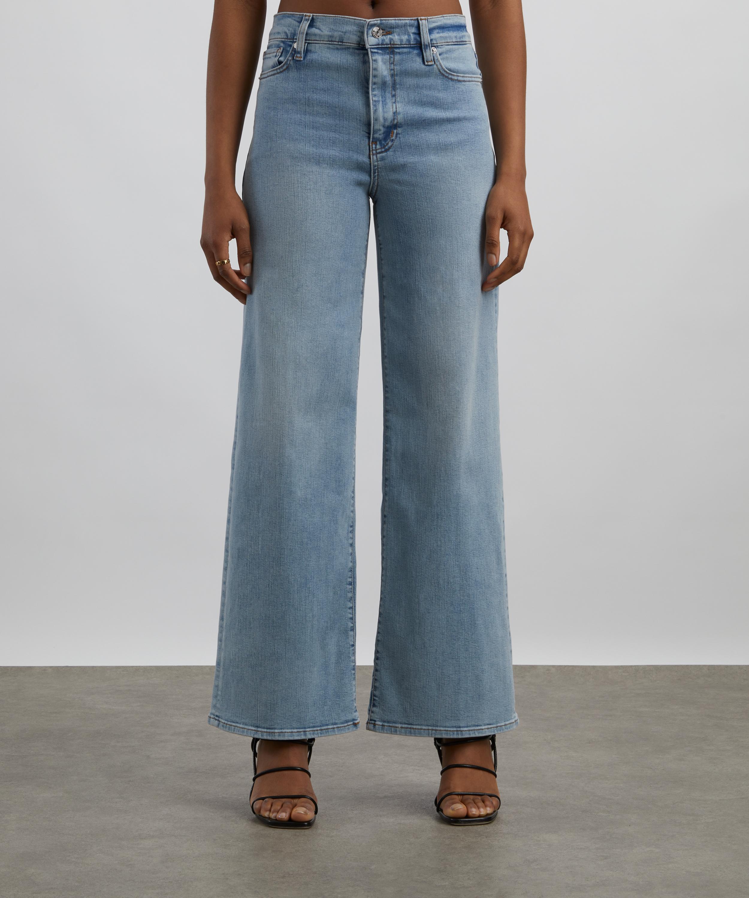 Frame - Le Slim Palazzo High-Rise Wide-Leg Jeans in Tribute image number 2