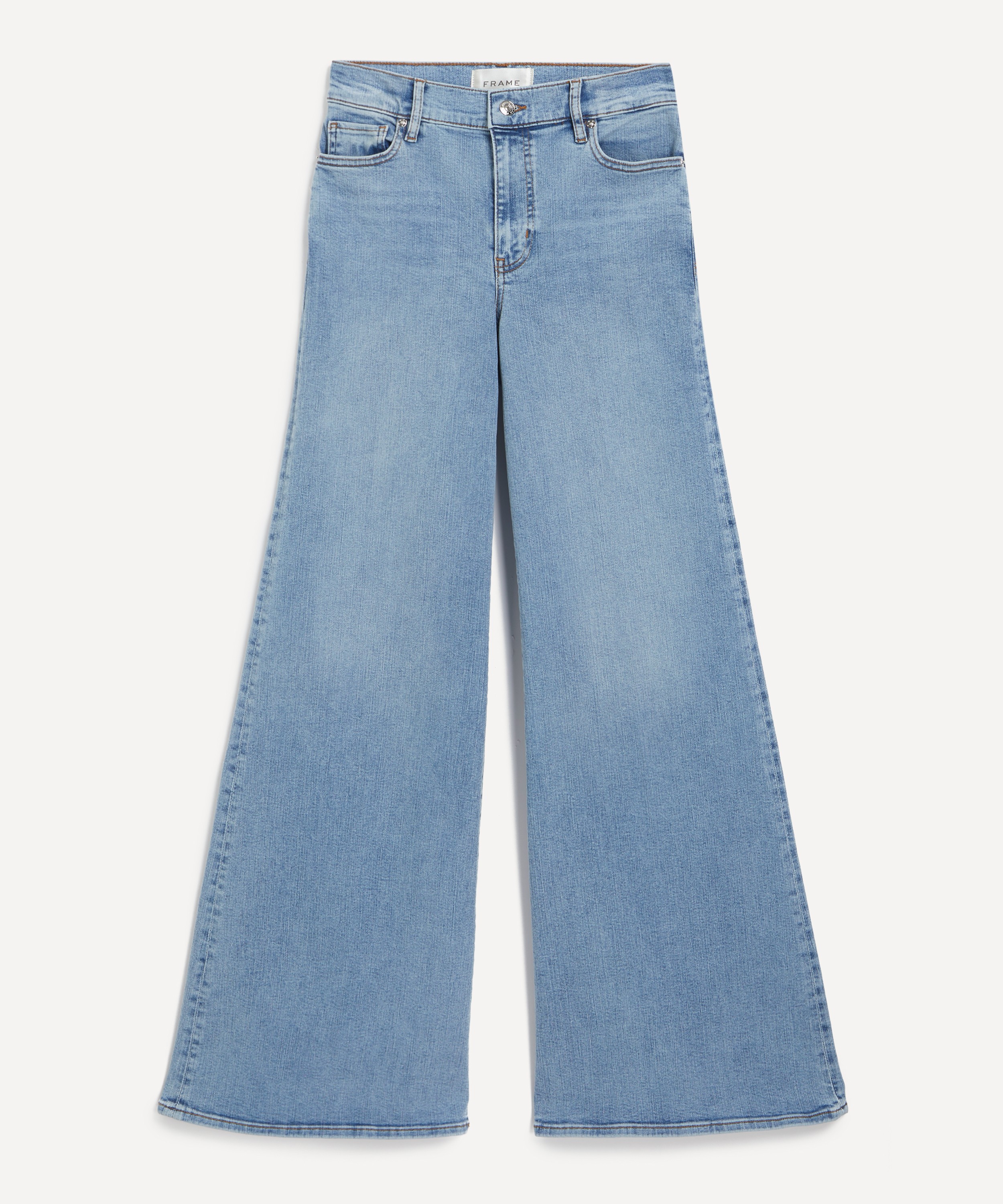 Frame - Le Palazzo High-Rise Wide Leg Jeans in Lark image number 0