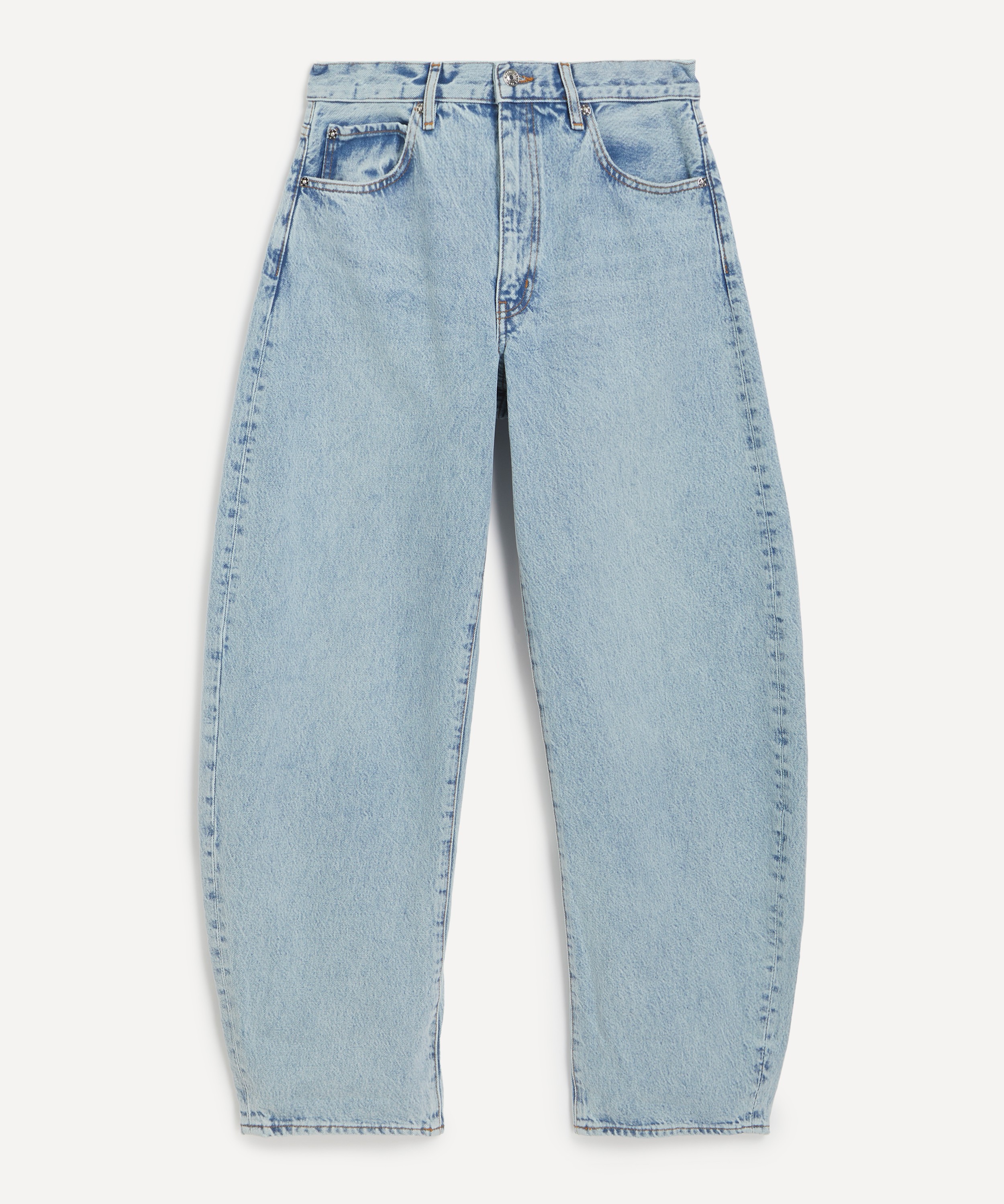 Frame - Bubble High-Rise Barrel Leg Jeans in Outlaw image number 0