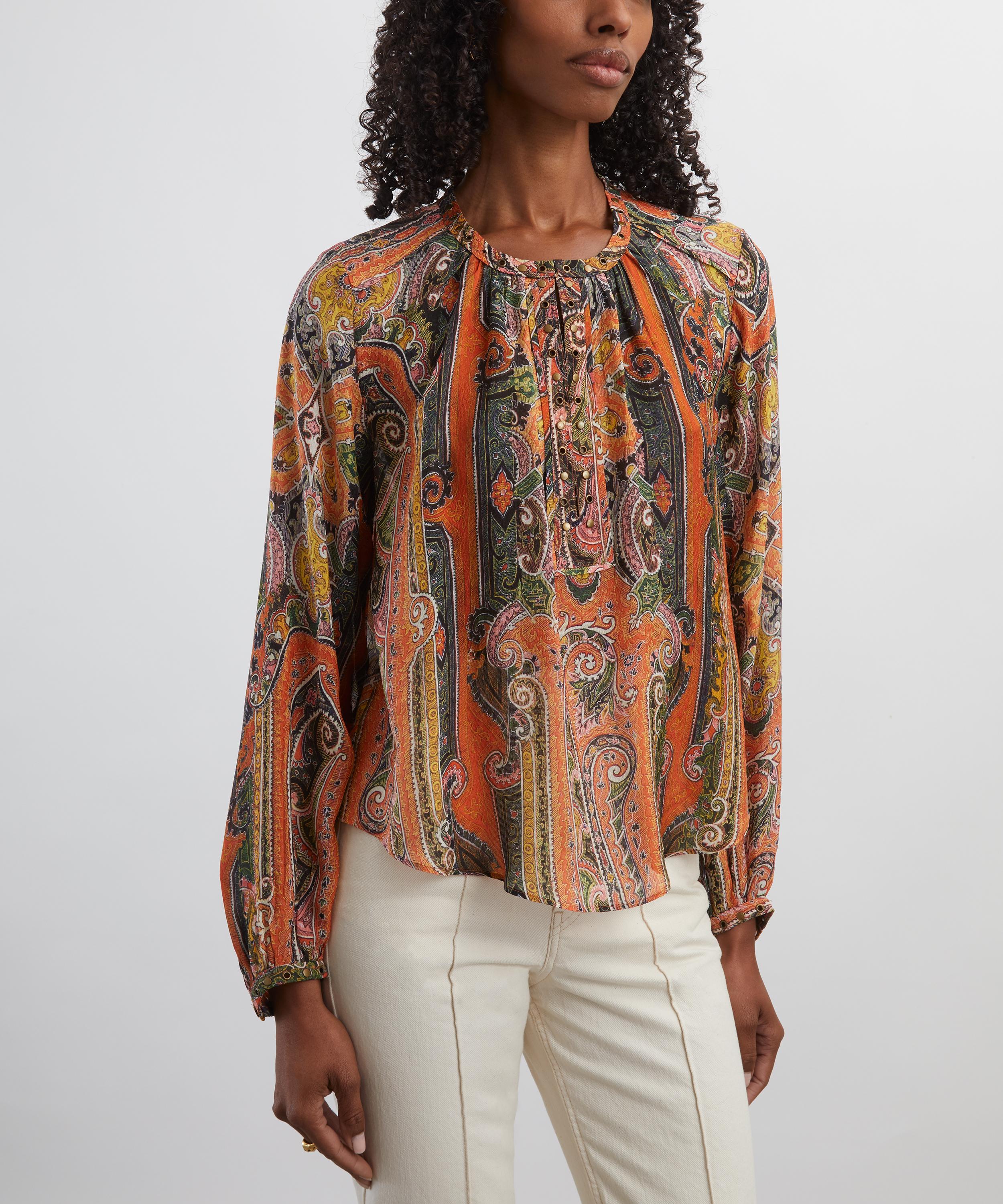 Isabel Marant - May Printed Silk Blouse image number 2