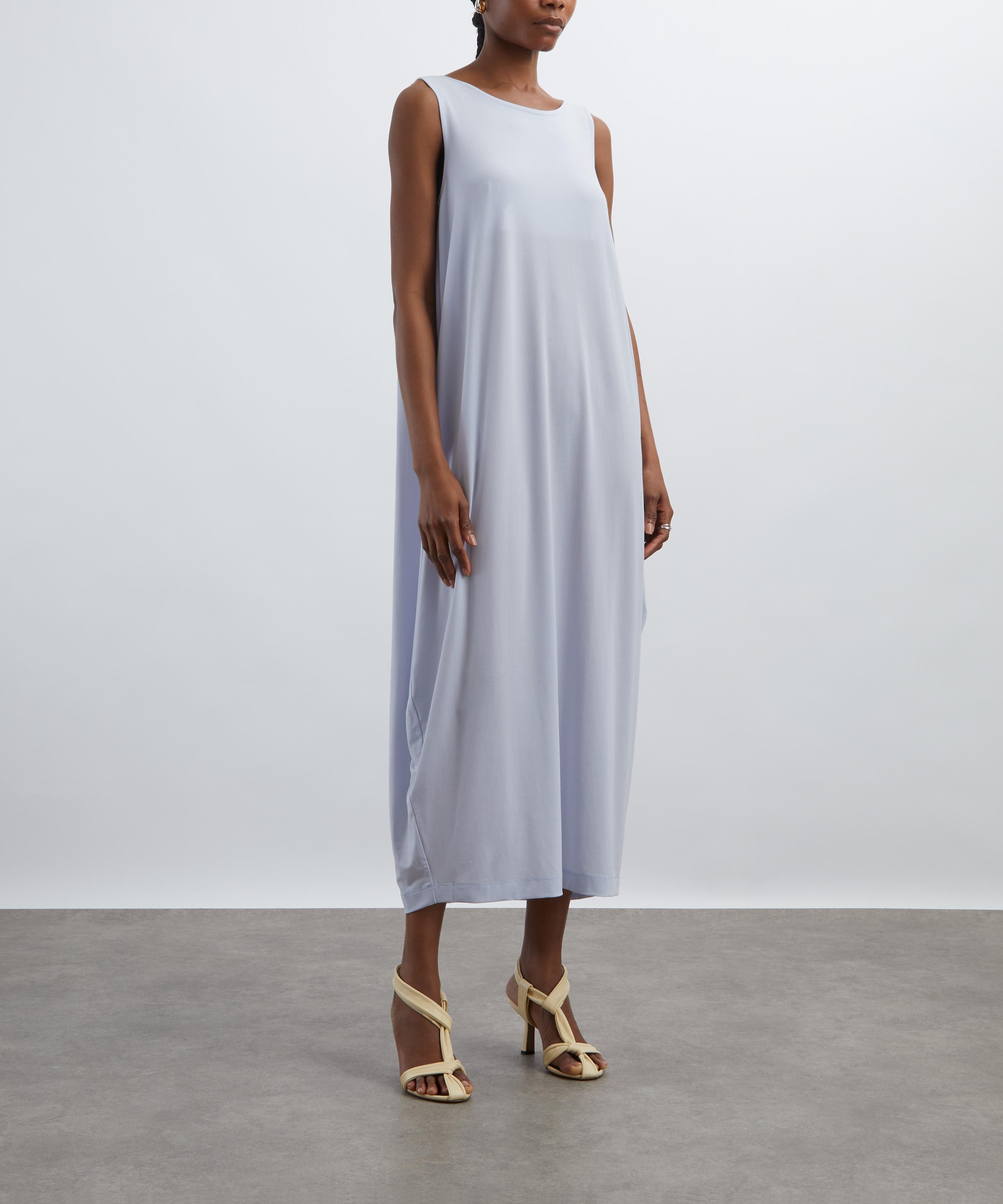 Issey Miyake - Nigella Blue DRAPE JERSEY-56 Midi Dress image number 2