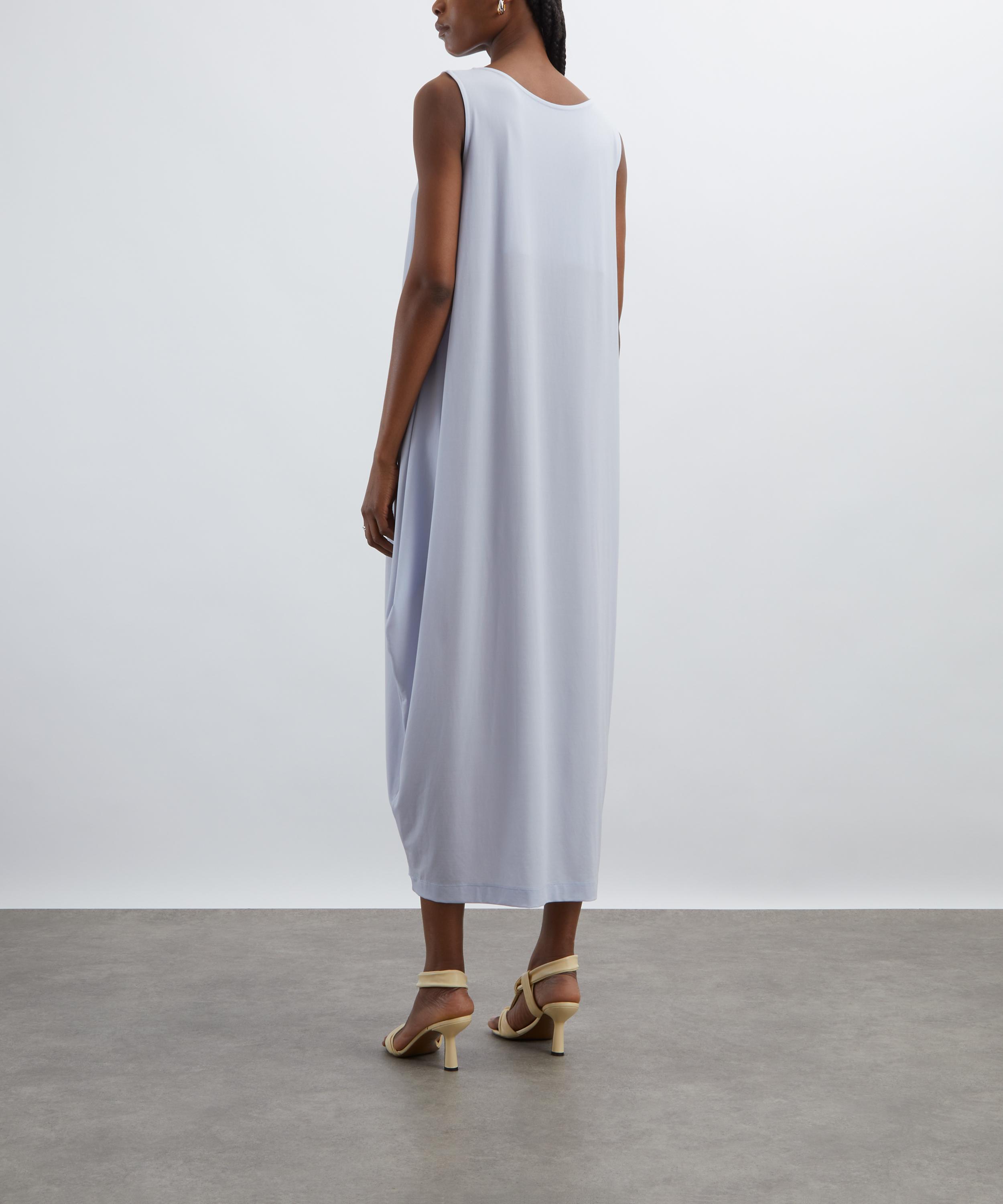 Issey Miyake - Nigella Blue DRAPE JERSEY-56 Midi Dress image number 3