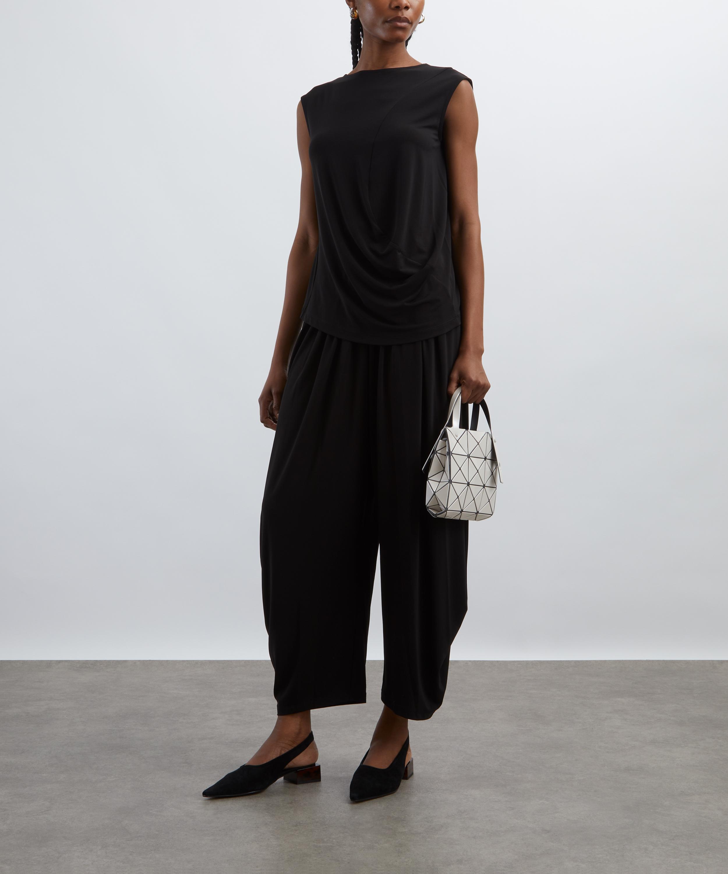 Issey Miyake - Black DRAPE JERSEY-56 Top image number 1
