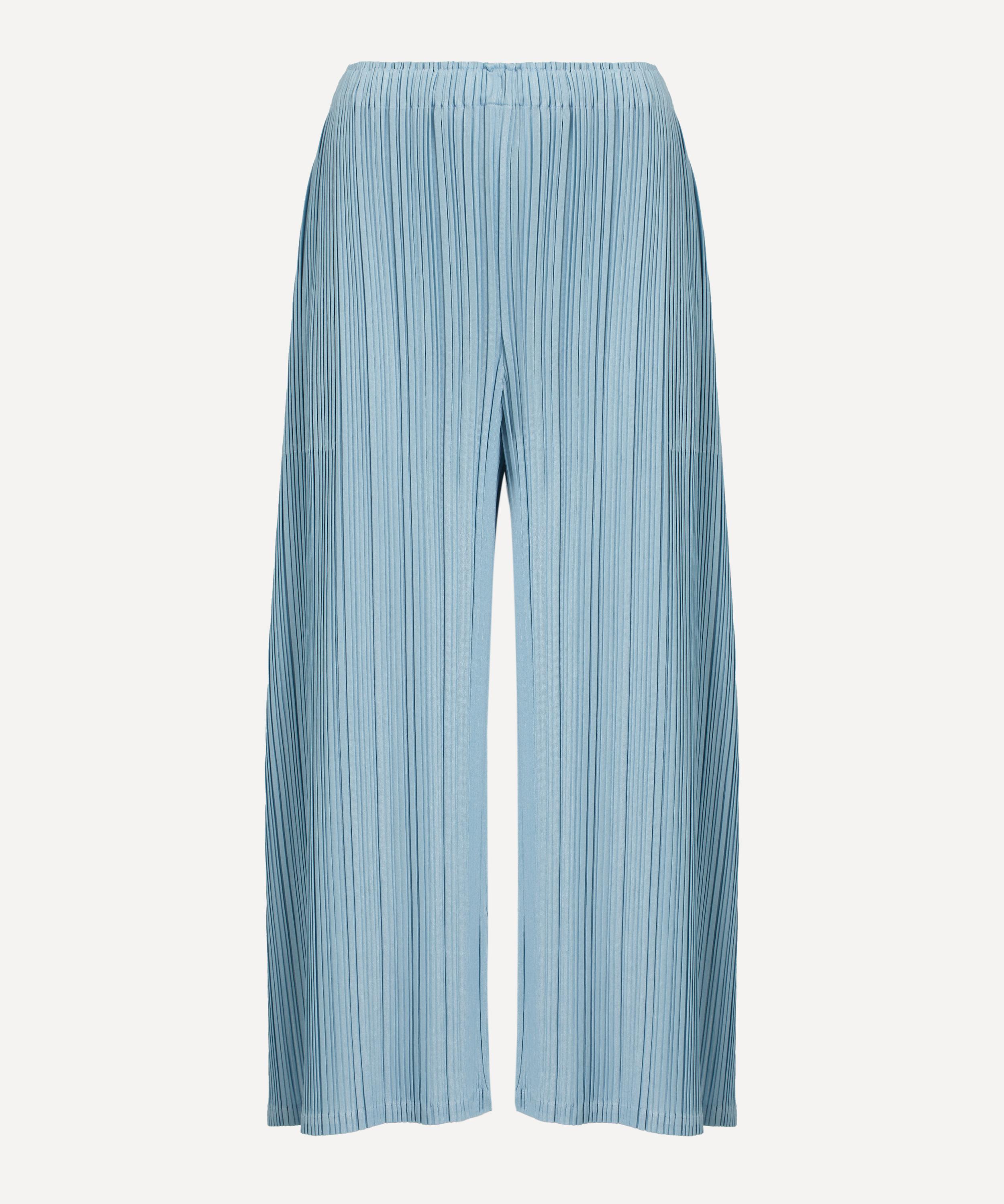 Pleats Please Issey Miyake - MELLOW PLEATS Cropped Wide-Leg Trousers image number 0
