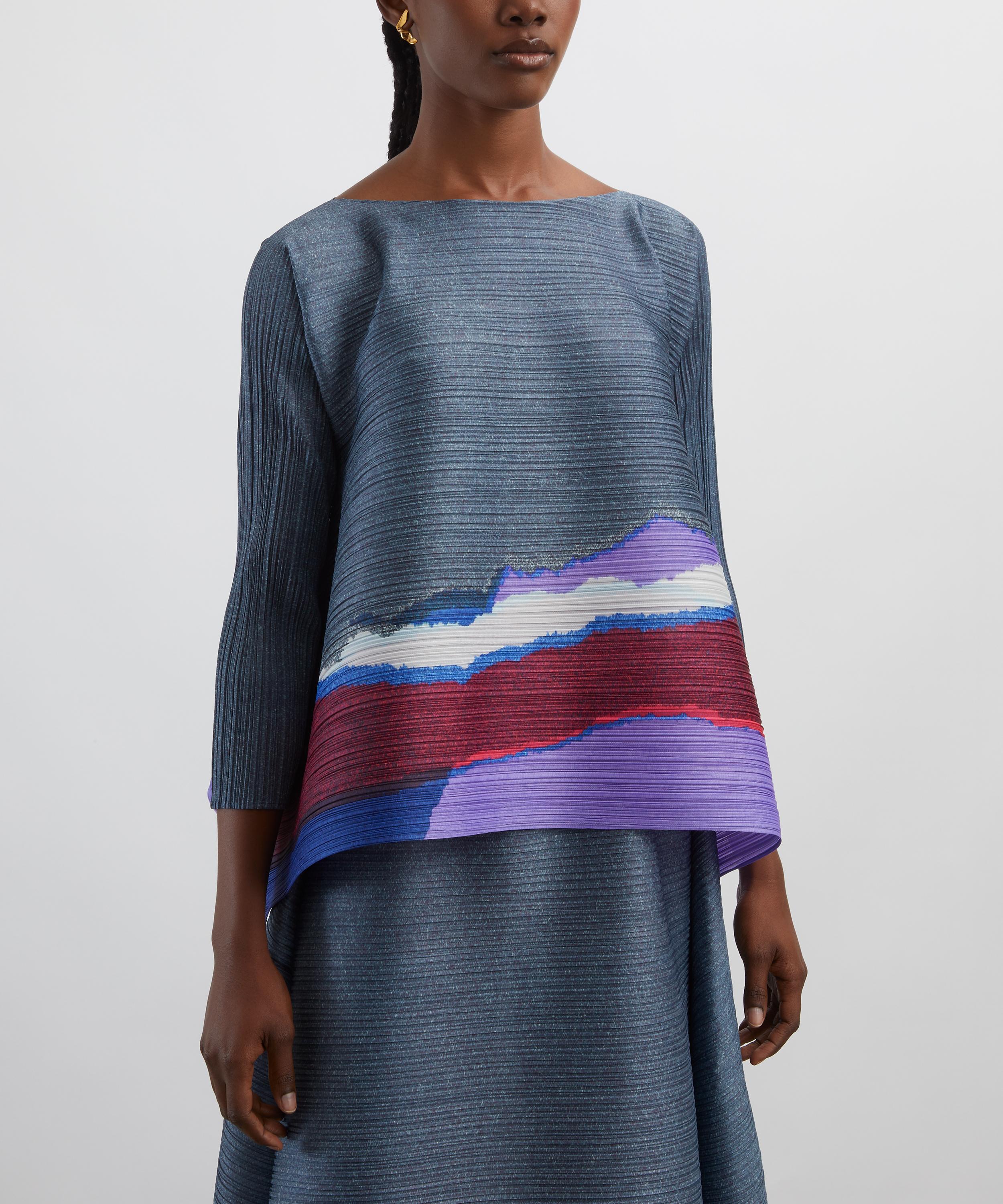 Pleats Please Issey Miyake - GRAINY COLOURS Pleated Top image number 2