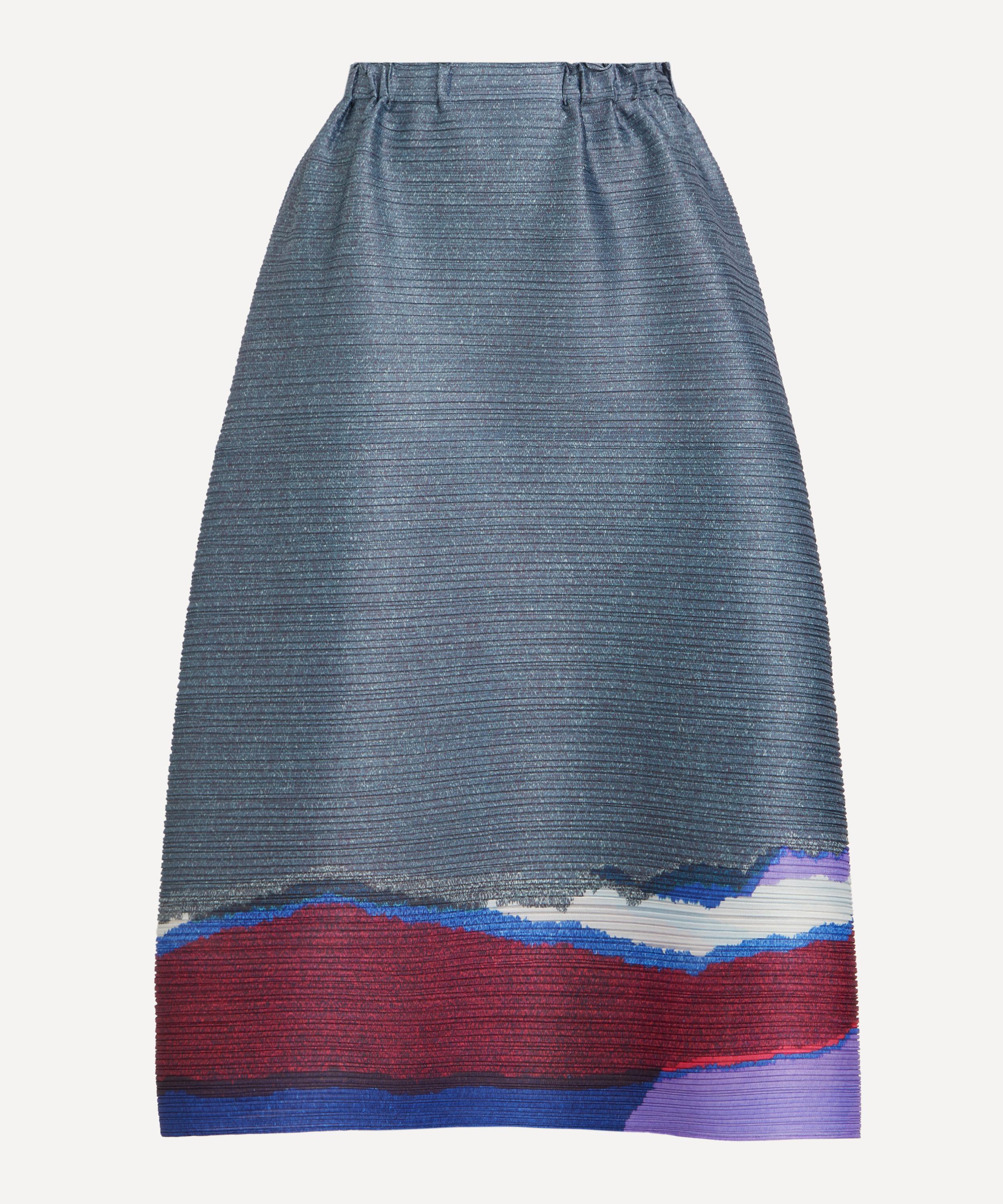 Pleats Please Issey Miyake - GRAINY COLOURS Pleated Midi Skirt image number 0