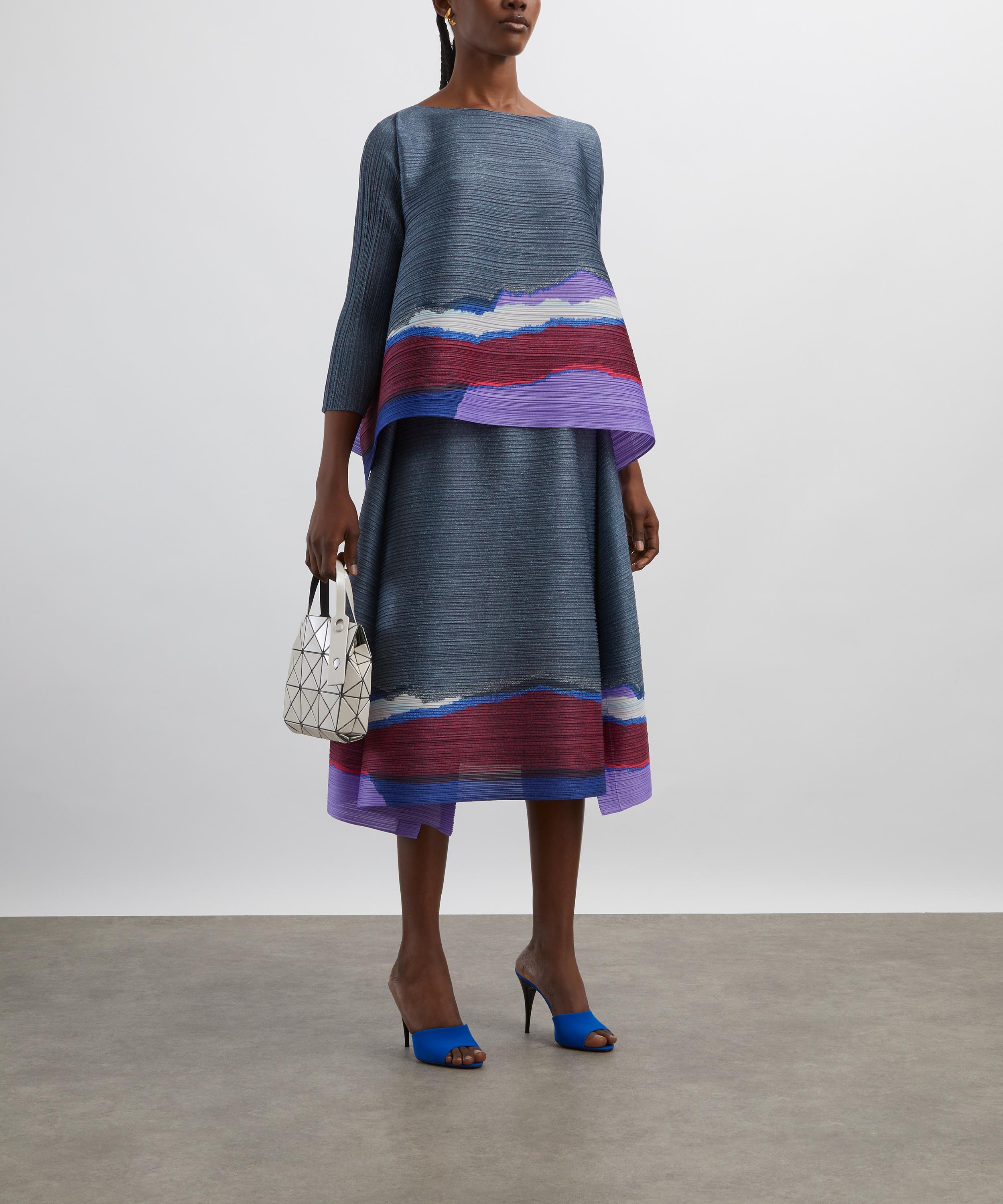 Pleats Please Issey Miyake - GRAINY COLOURS Pleated Midi Skirt image number 1