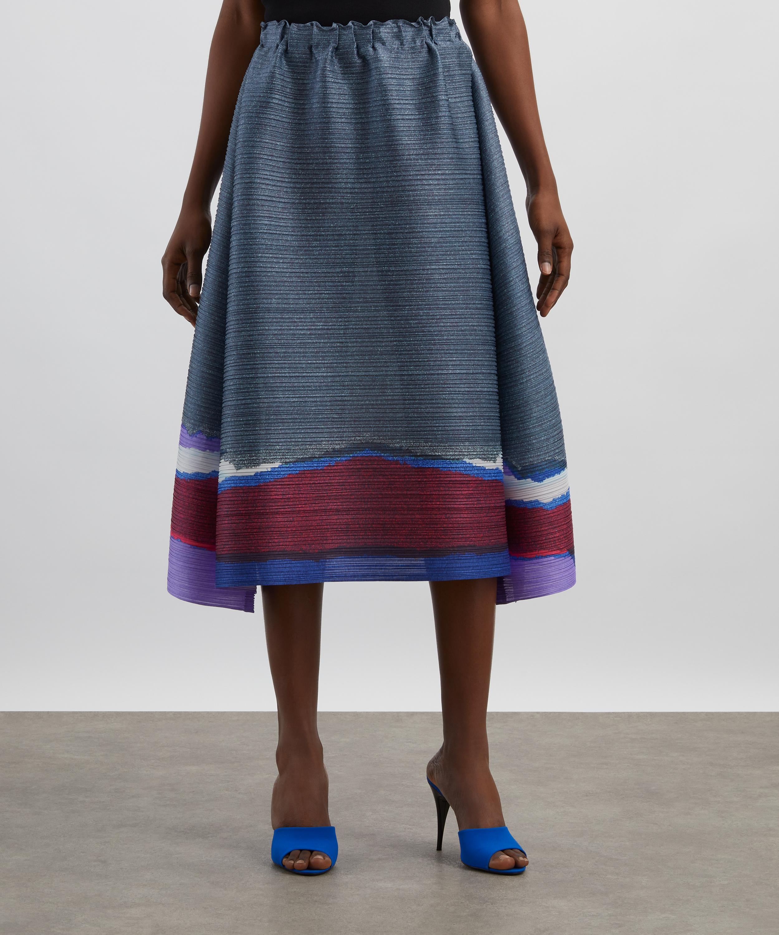 Pleats Please Issey Miyake - GRAINY COLOURS Pleated Midi Skirt image number 2