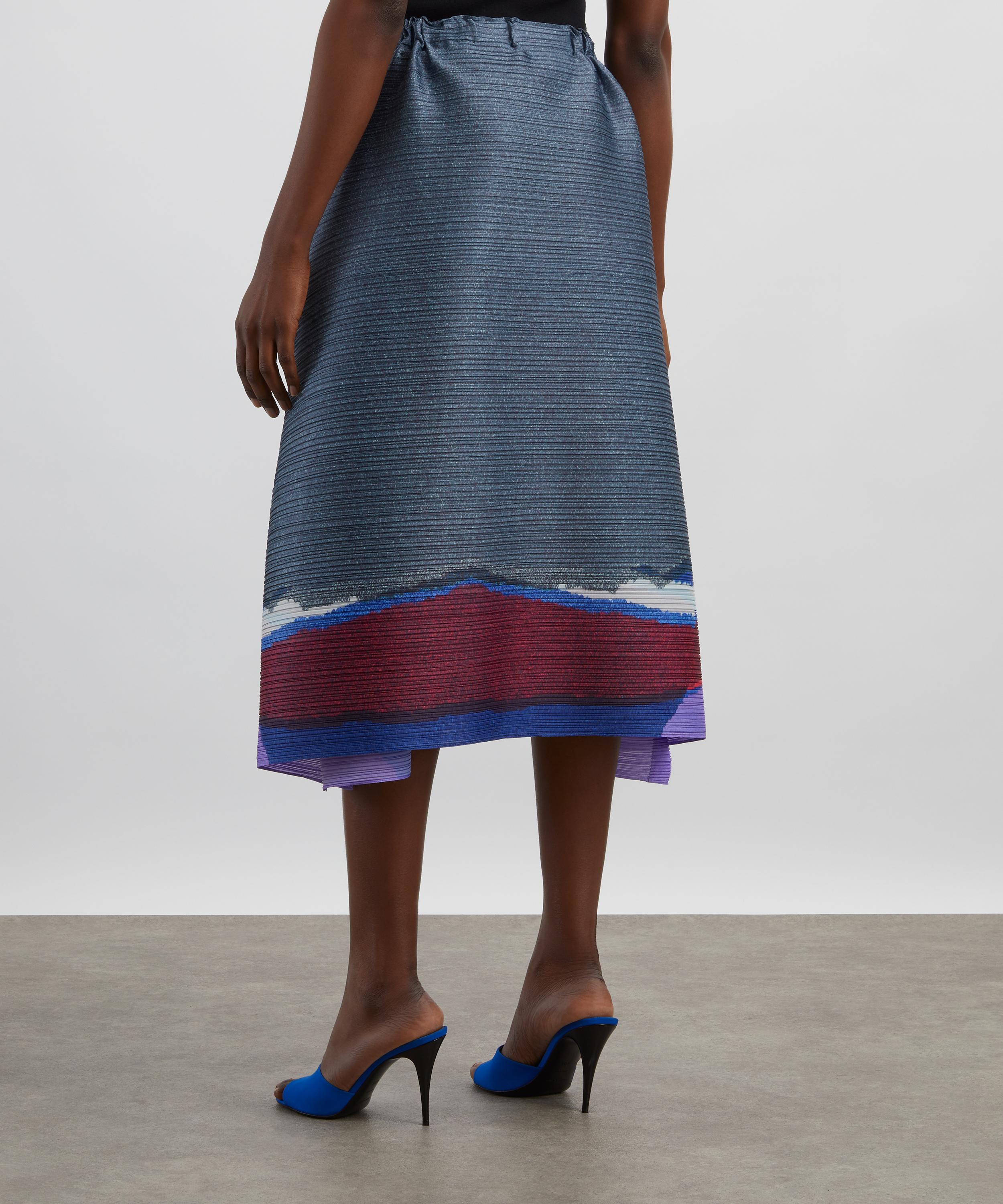 Pleats Please Issey Miyake - GRAINY COLOURS Pleated Midi Skirt image number 3