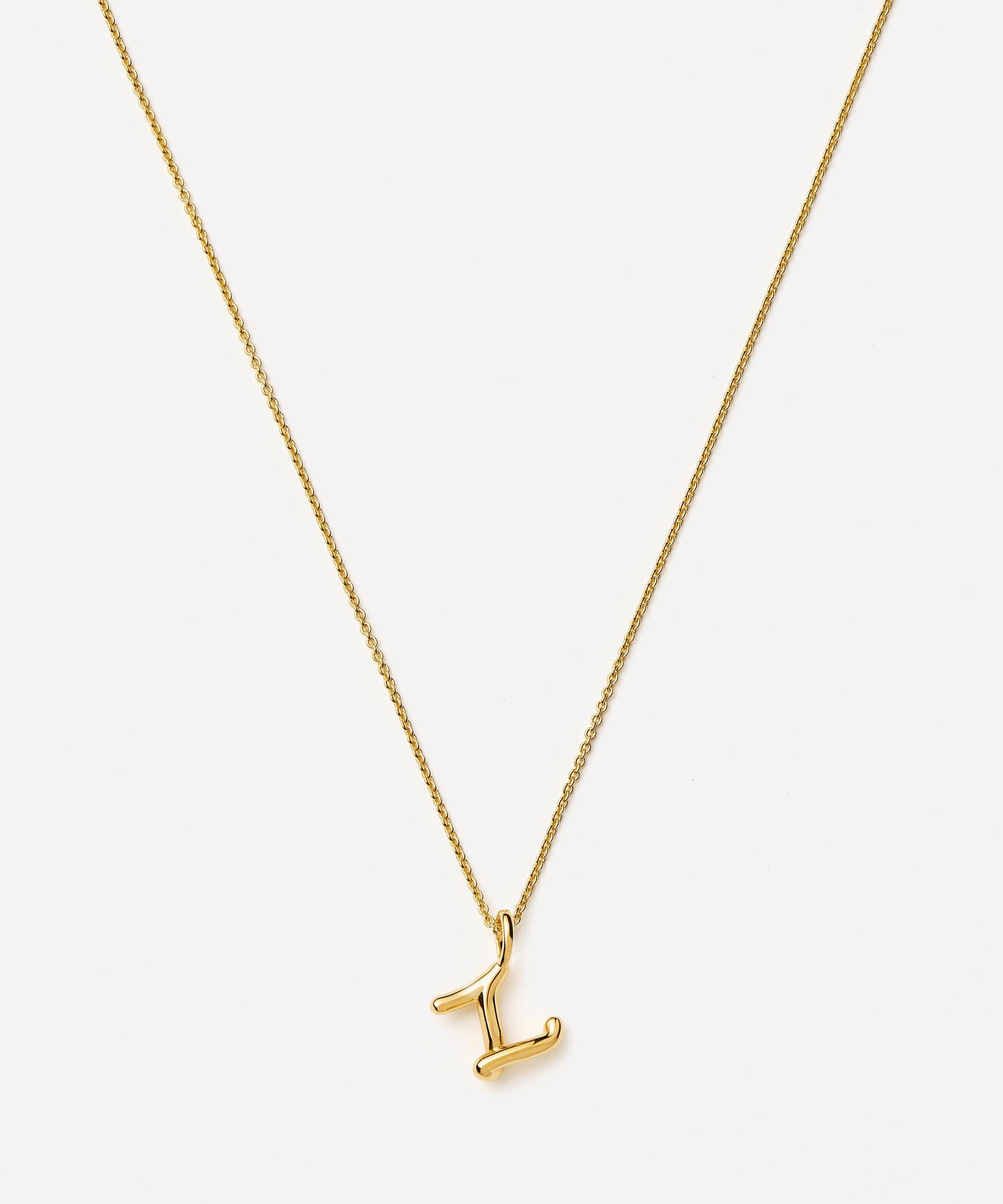 Missoma - 18ct Gold-Plated Vermeil Silver Curly Molten Mini Z Initial Pendant Necklace image number 3