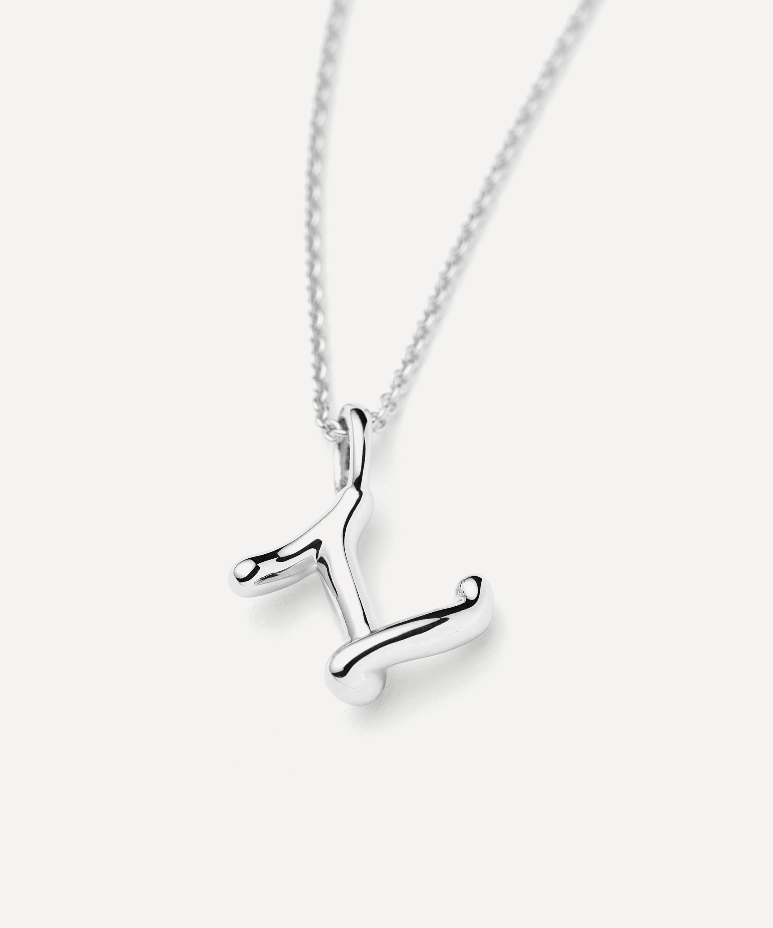 Missoma - Sterling Silver Curly Molten Mini Z Initial Pendant Necklace image number 1