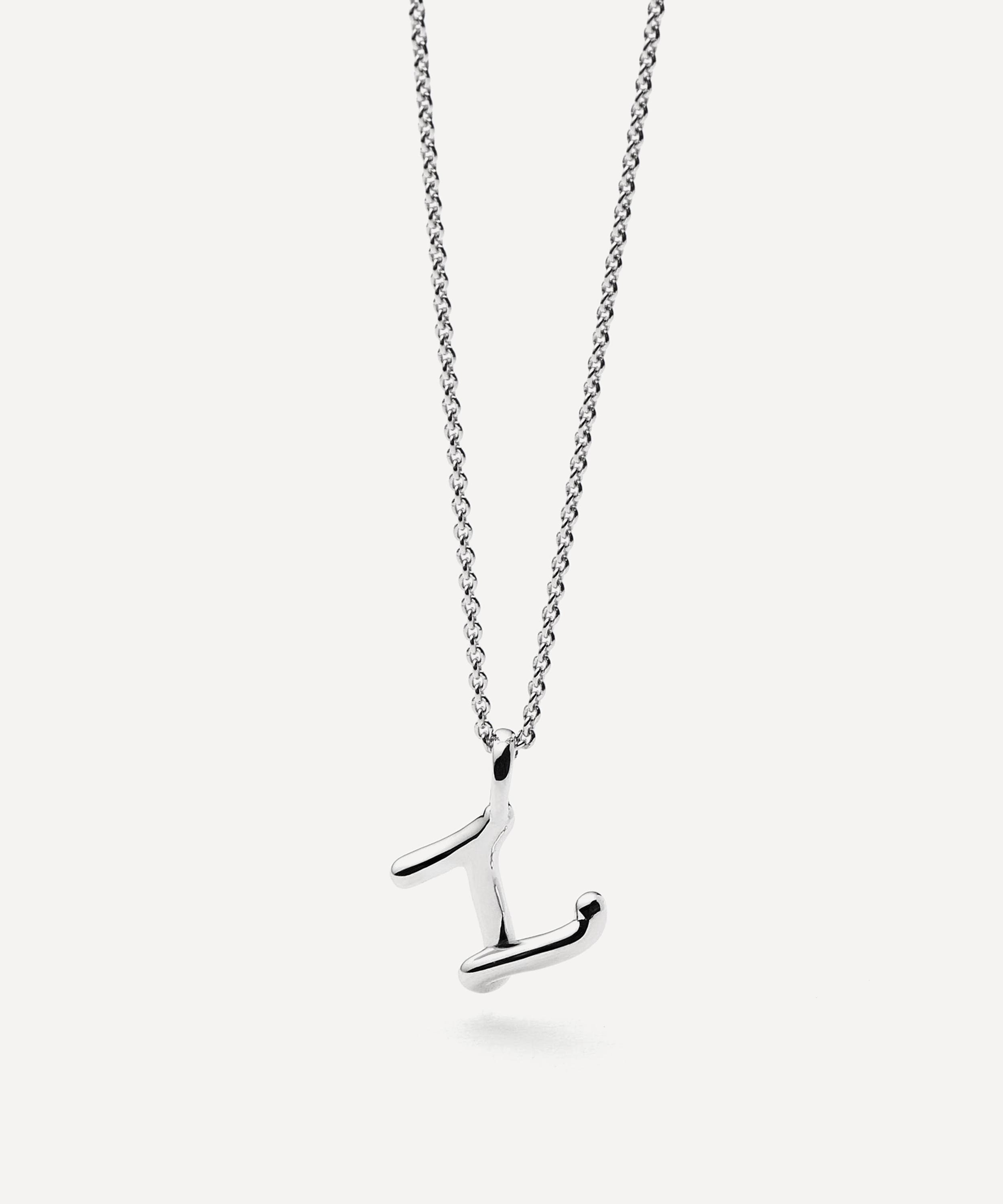 Missoma - Sterling Silver Curly Molten Mini Z Initial Pendant Necklace image number 3
