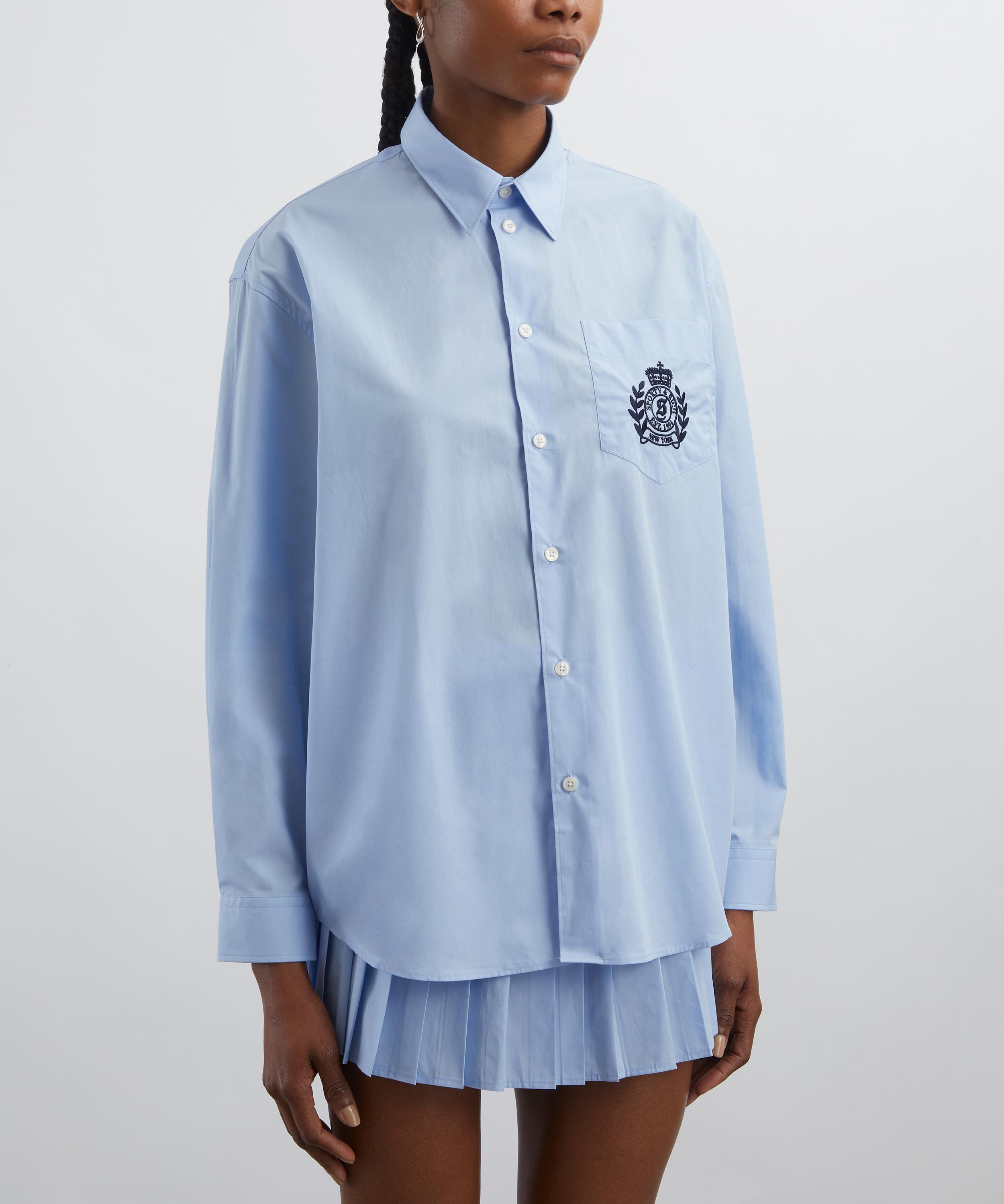 Sporty & Rich - H&W Crest Oversized Shirt  image number 2