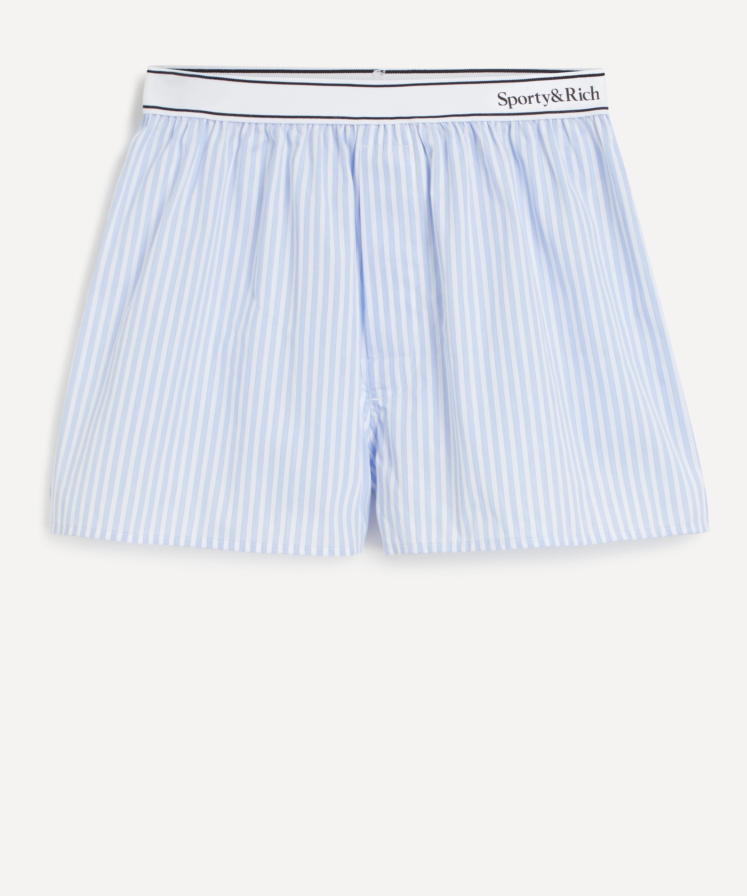 Sporty & Rich - Serif Boxer Logo Shorts