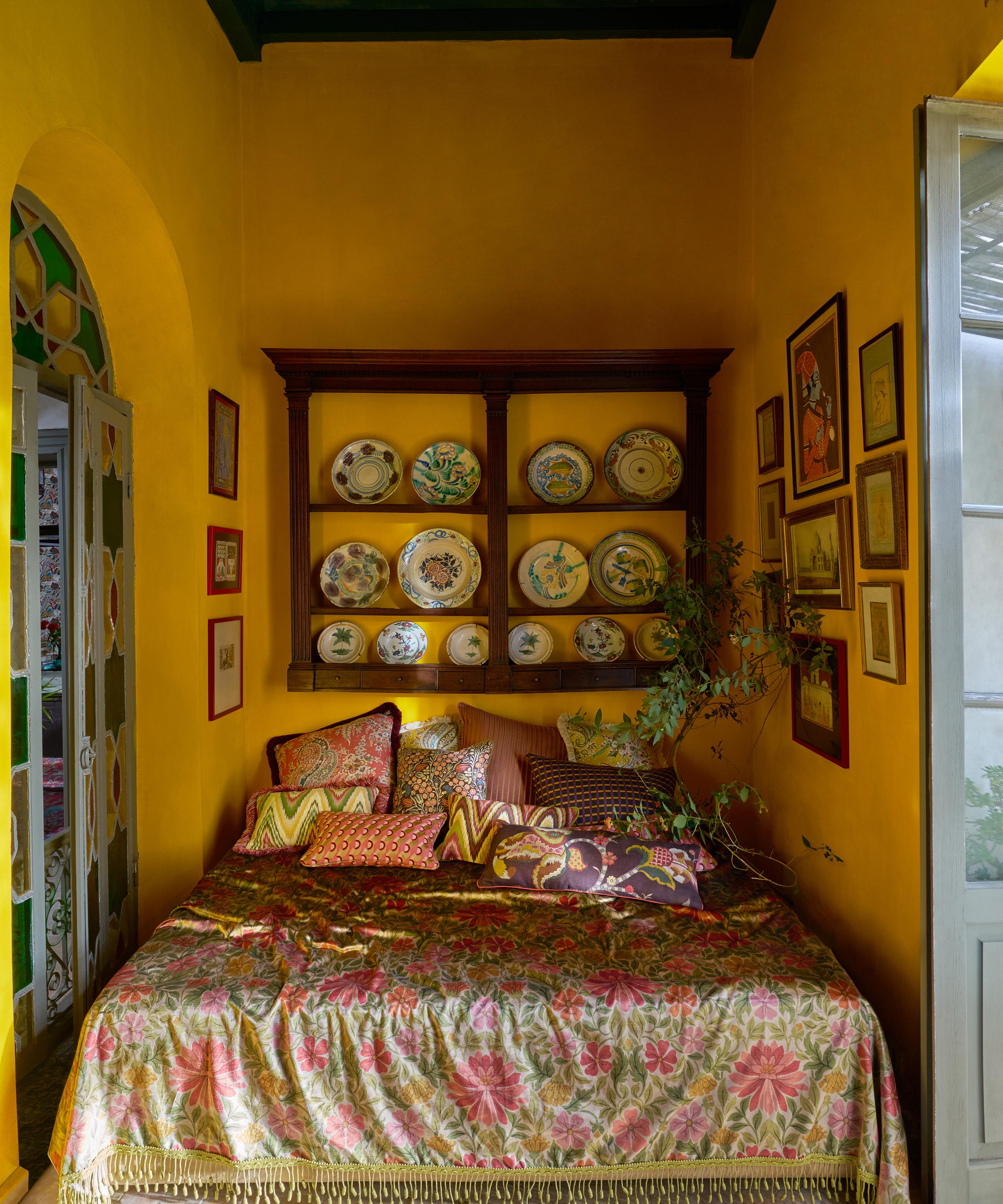 Liberty Interiors - Moon Garden Vintage Velvet in Lichen