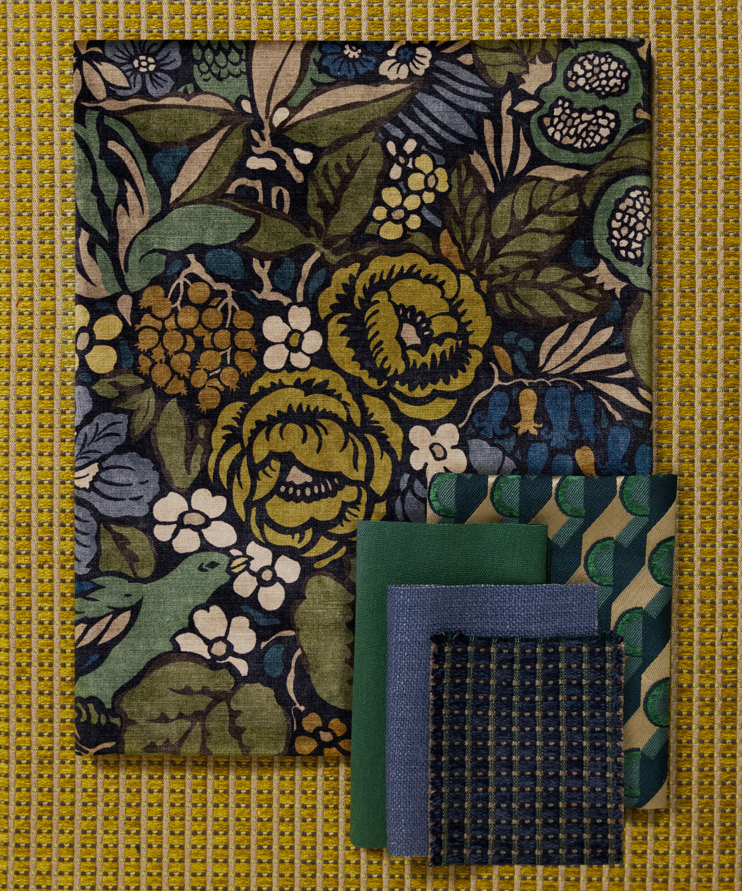 Liberty Fabrics - Yves in Smalt Blue