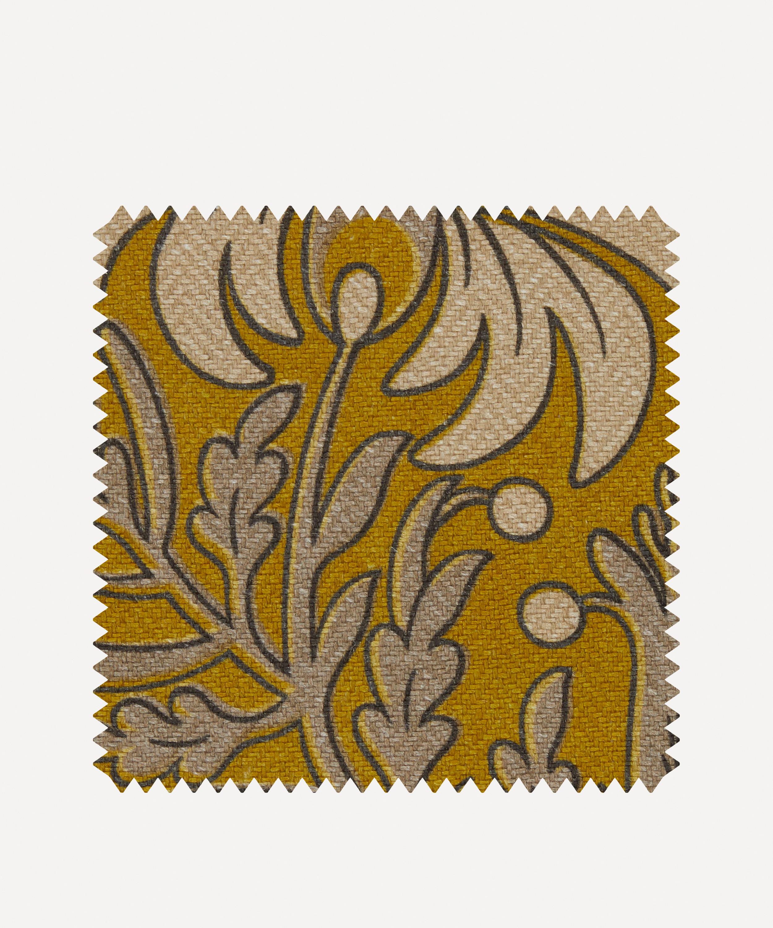 Liberty Interiors - Fabric Swatch - Palm Parade Linen in Fennel image number 0