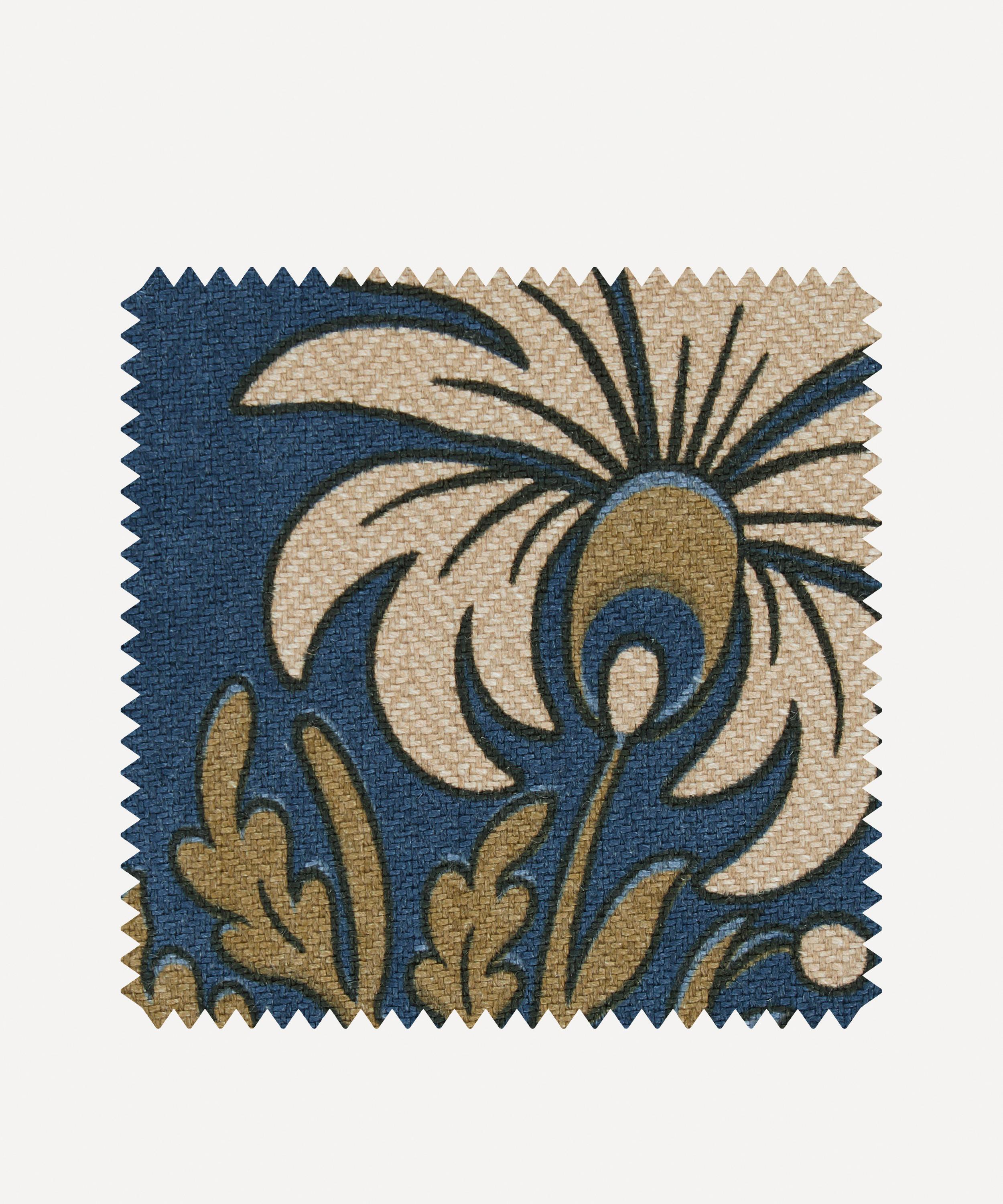 Liberty Interiors - Fabric Swatch - Palm Parade Linen in Ink image number 0