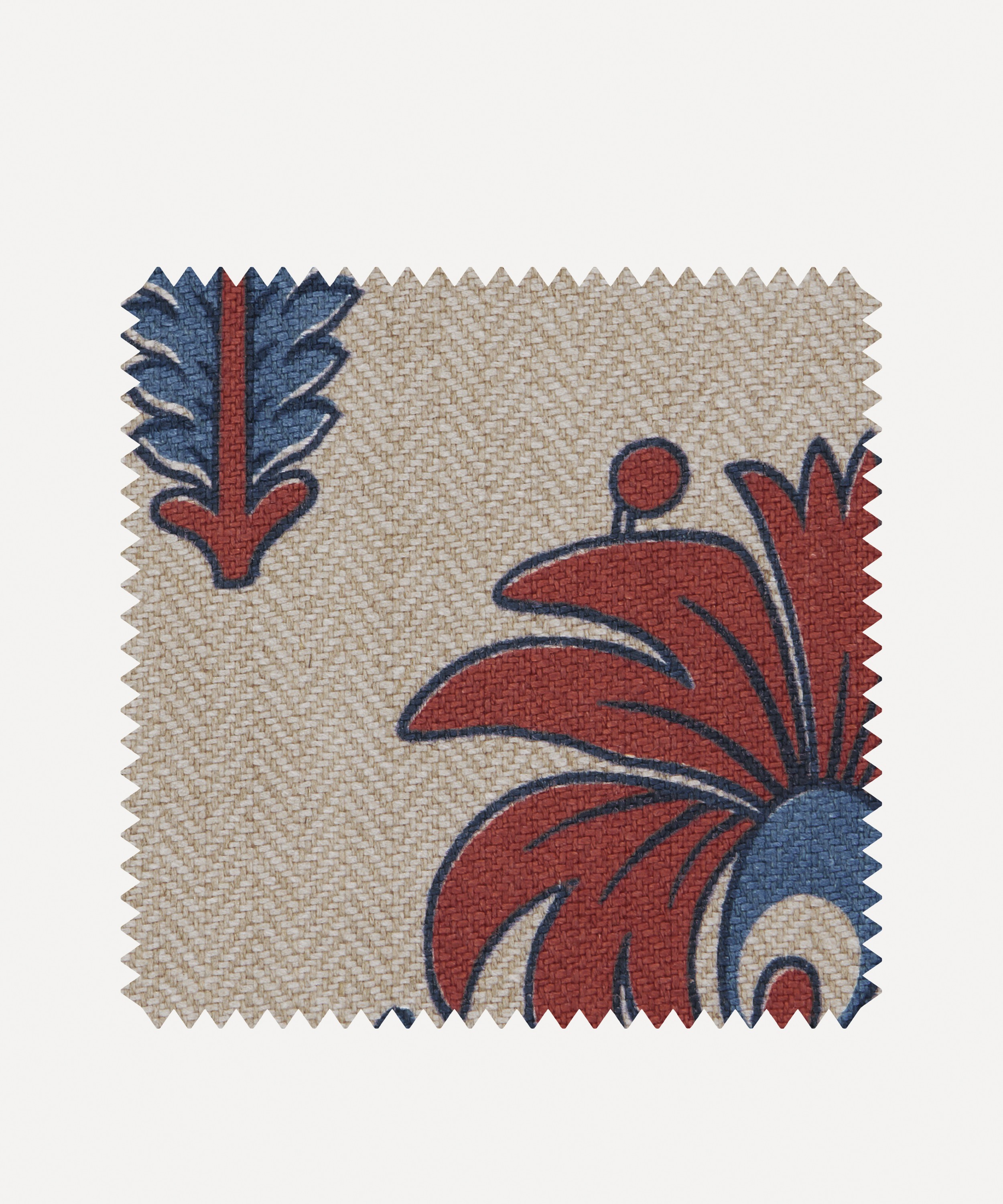 Liberty Interiors - Fabric Swatch - Palm Parade Linen in Lapis image number 0