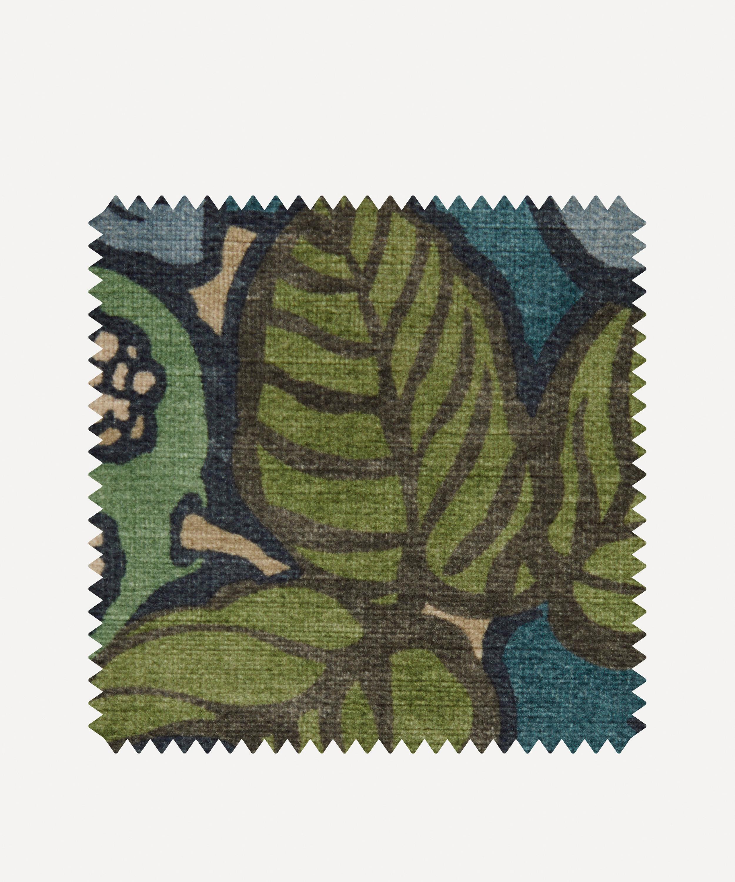 Liberty Interiors - Fabric Swatch - Pomegranate Garden Velvet in Artichoke image number 0