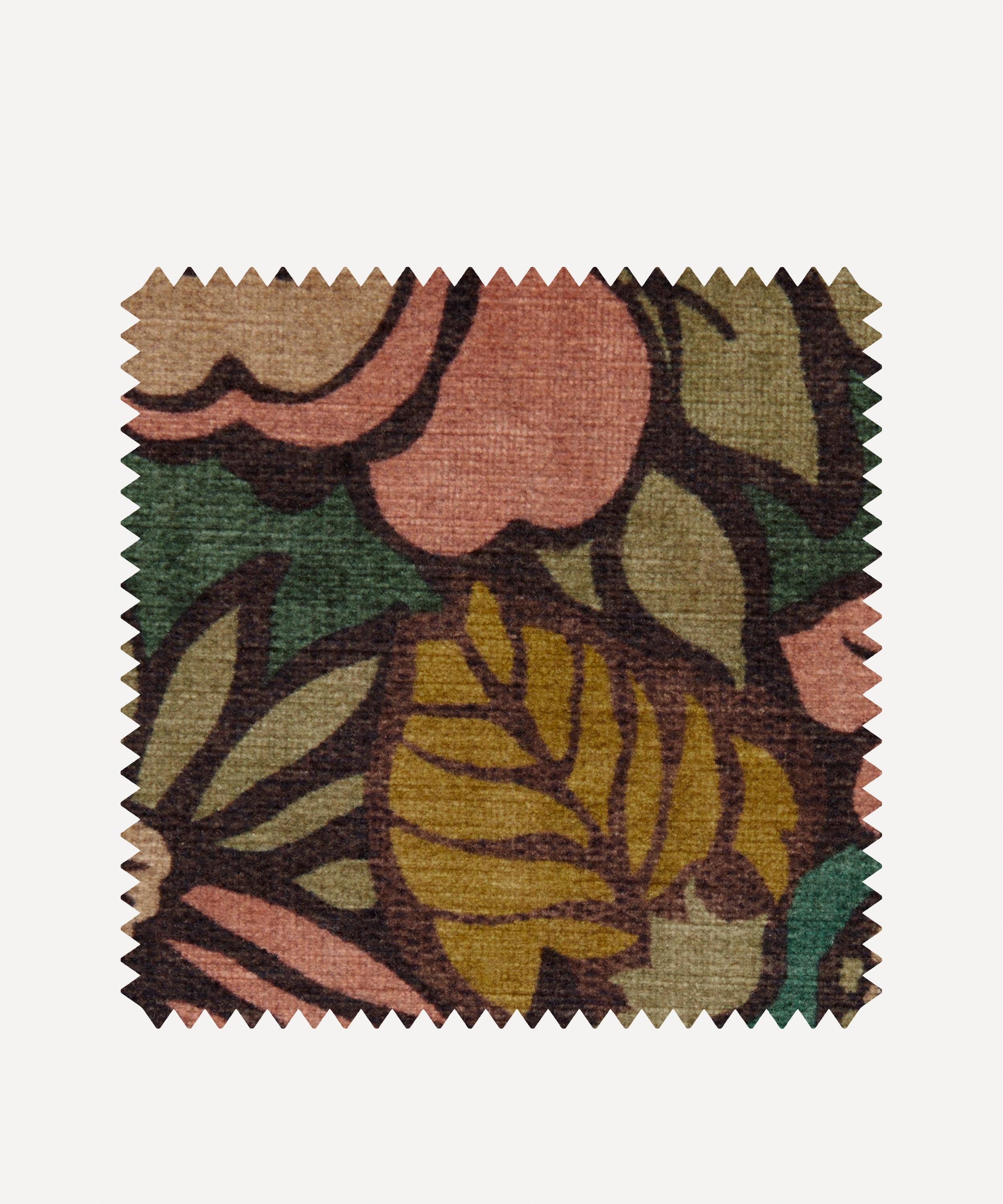 Liberty Interiors - Fabric Swatch - Pomegranate Garden Velvet in Lacquer image number 0