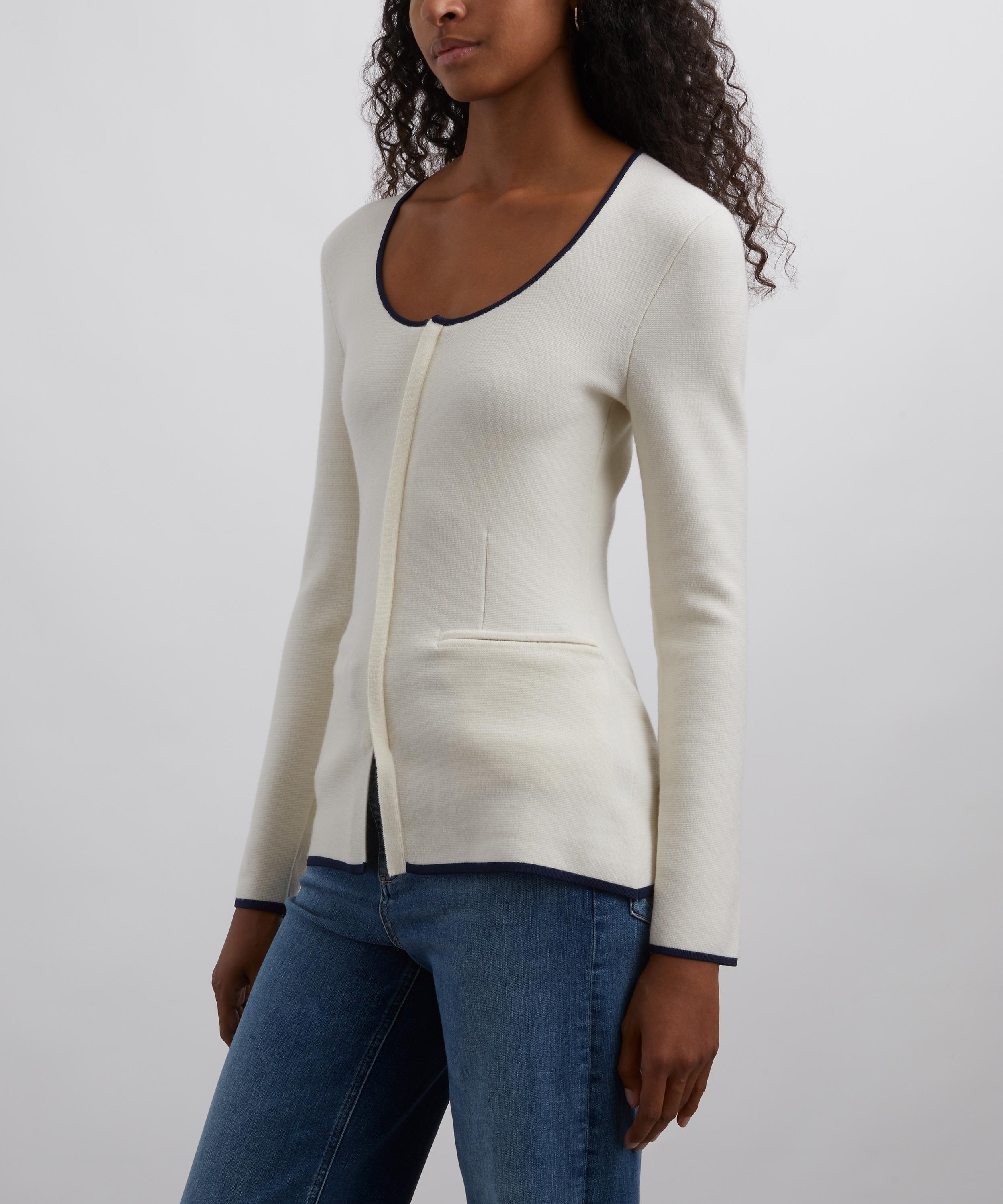 Rag & Bone - Ella Scoop-Neck Zip-Up Cardigan image number 2