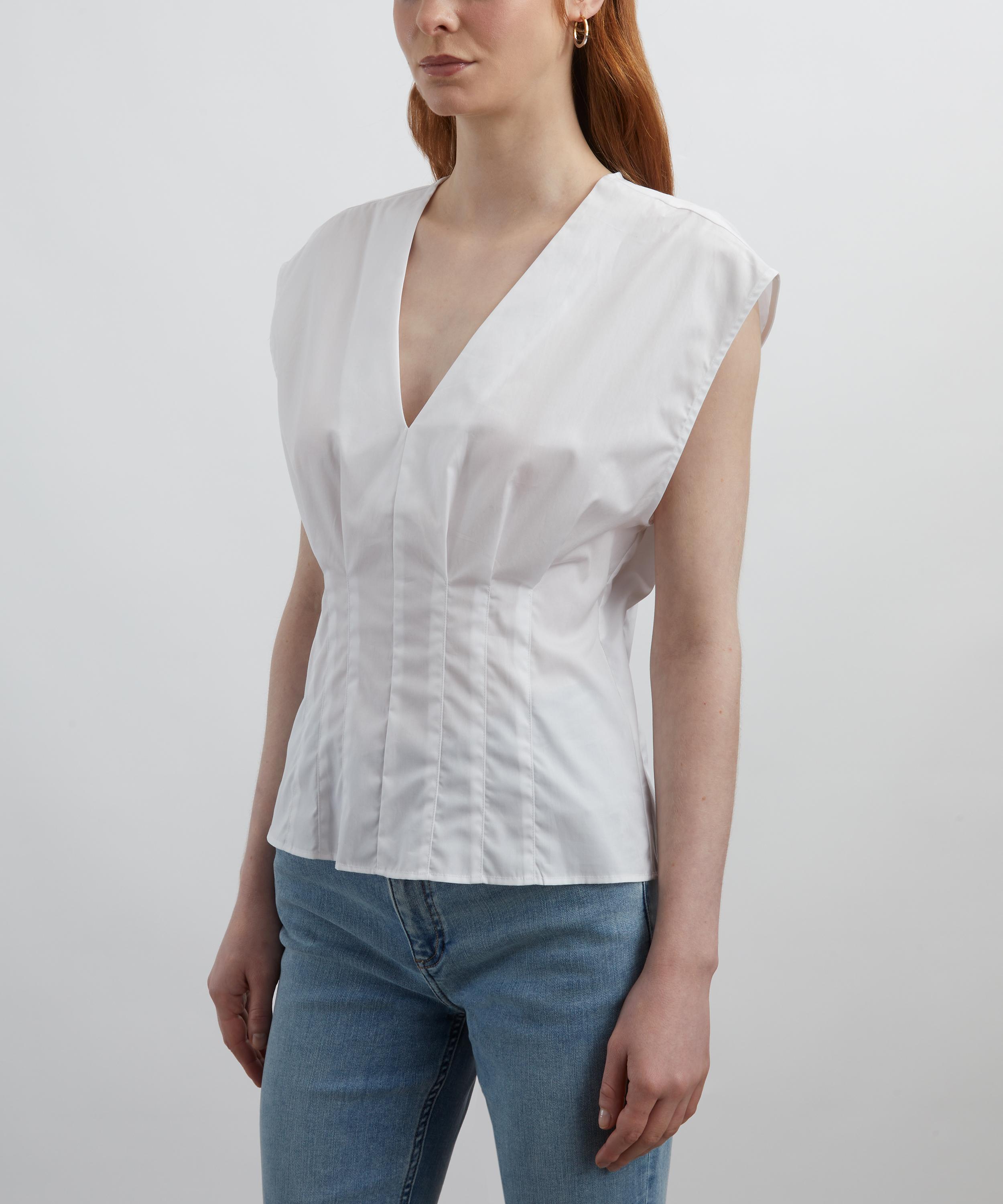 Rag & Bone - Ines V-Neck Cotton Poplin Top image number 2