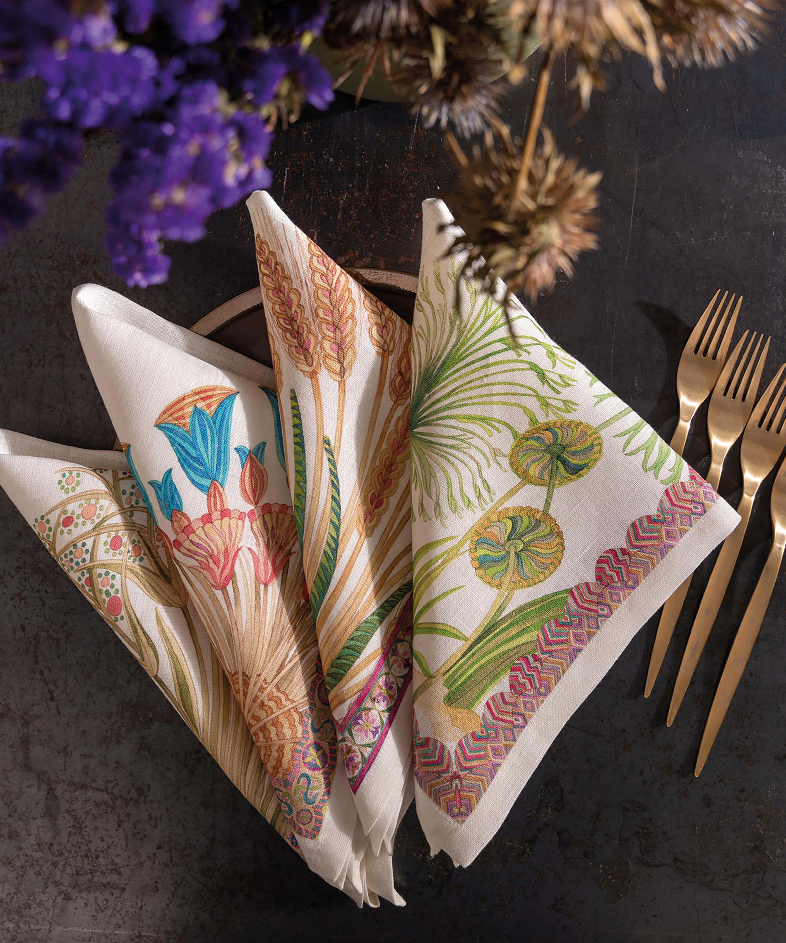 Tessitura Toscana Telerie - Papyro Linen Napkins Set of 4 image number 1