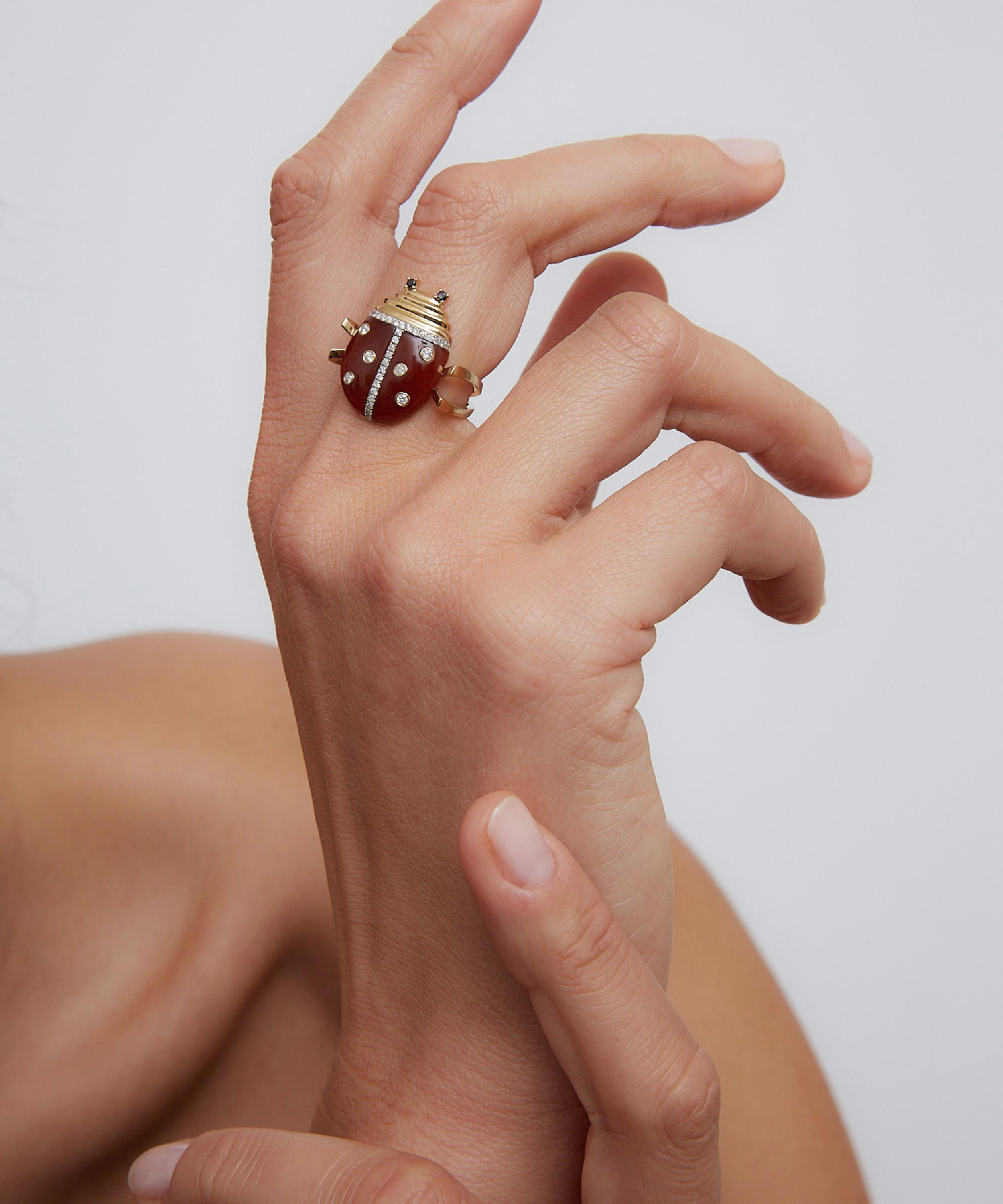 Yvonne Léon - 9ct Gold Ladybug Ring image number 1