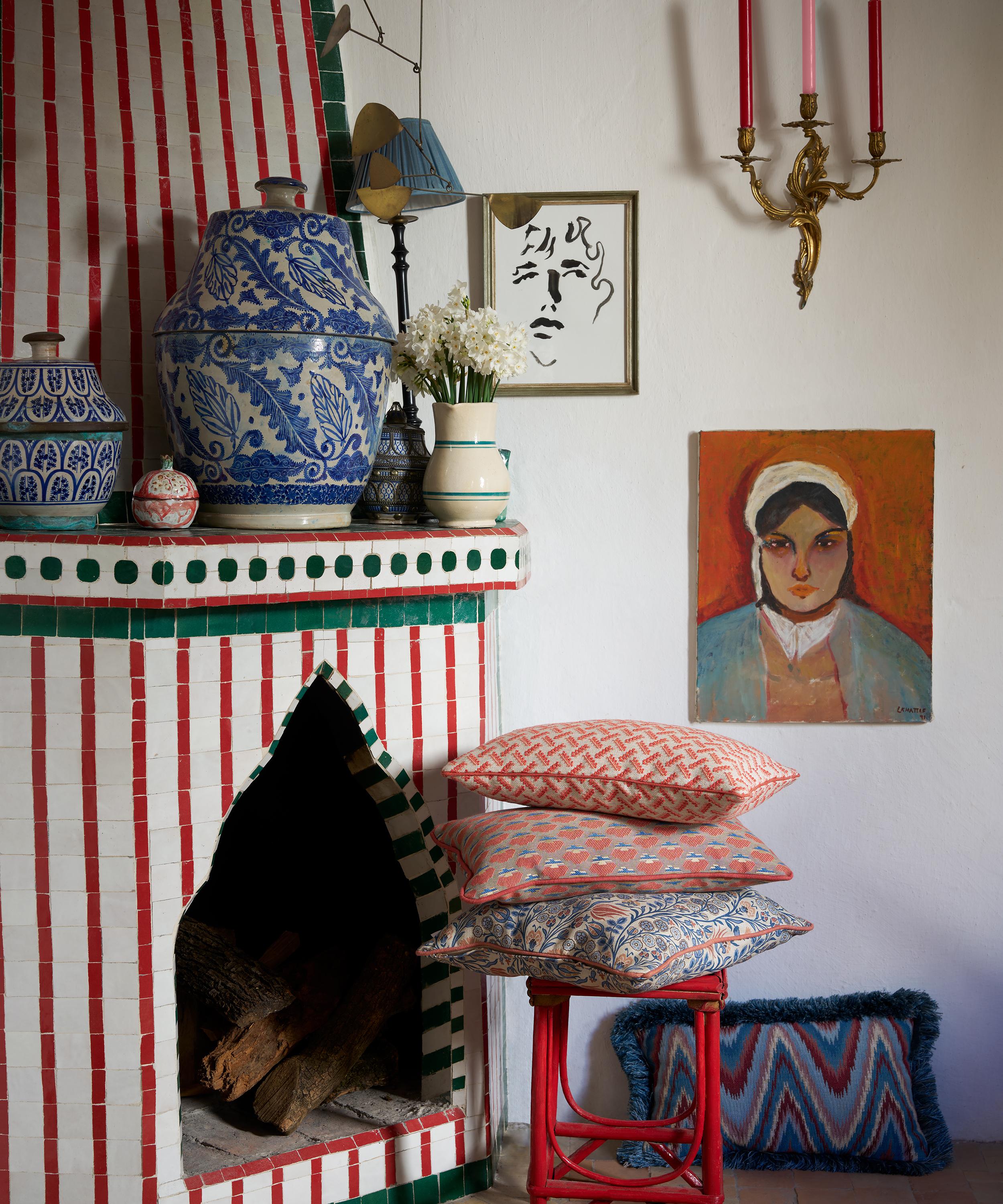 Liberty Interiors - Berry Vine Linen in Lapis