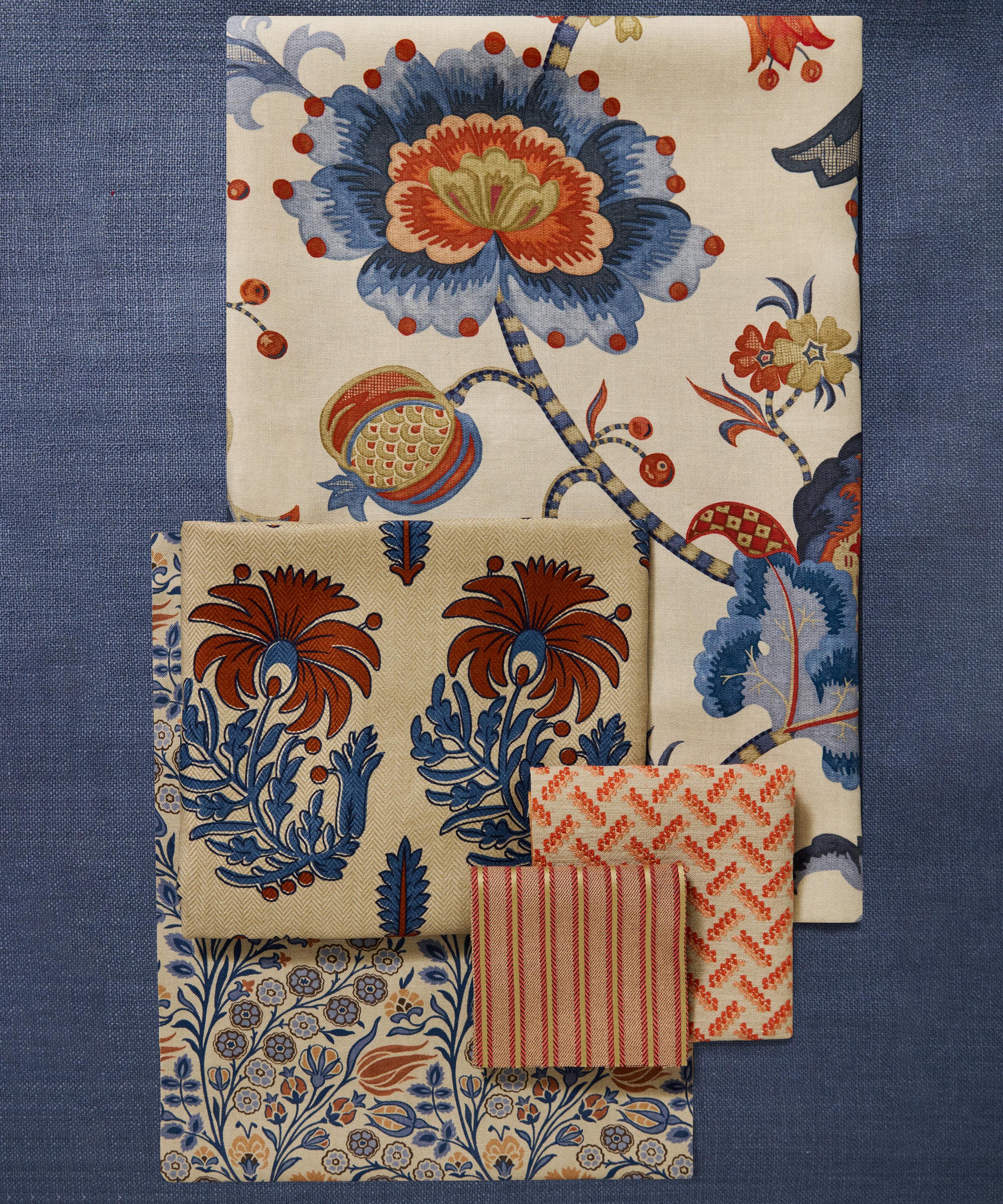 Liberty Interiors - Eden Orchard Linen in Lapis