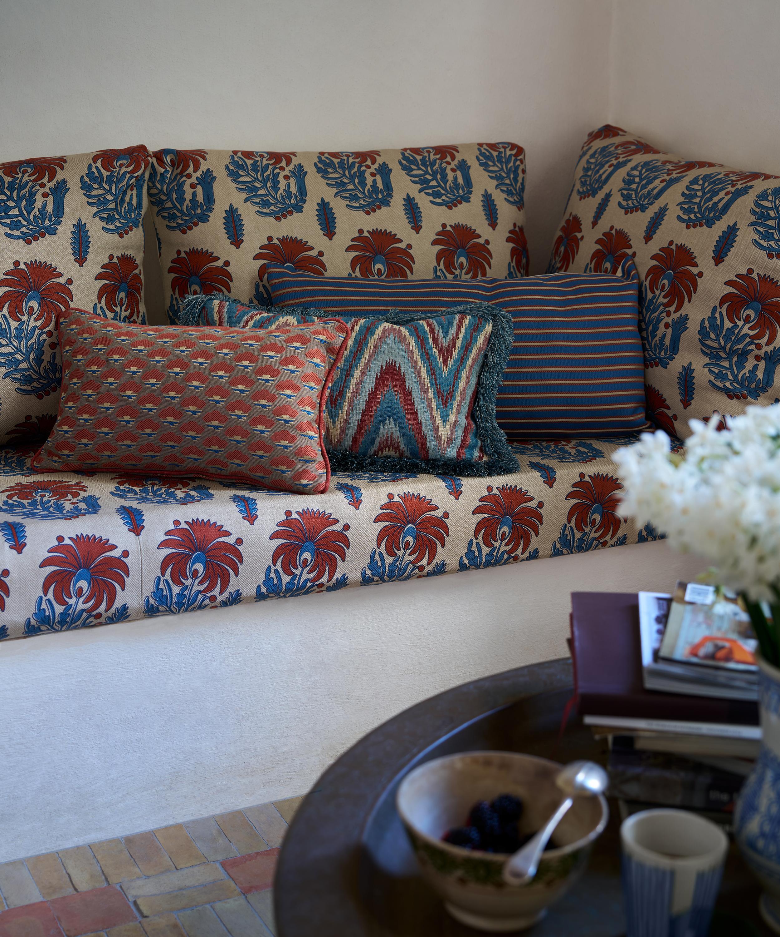 Liberty Interiors - Palm Parade Linen in Lapis image number 1