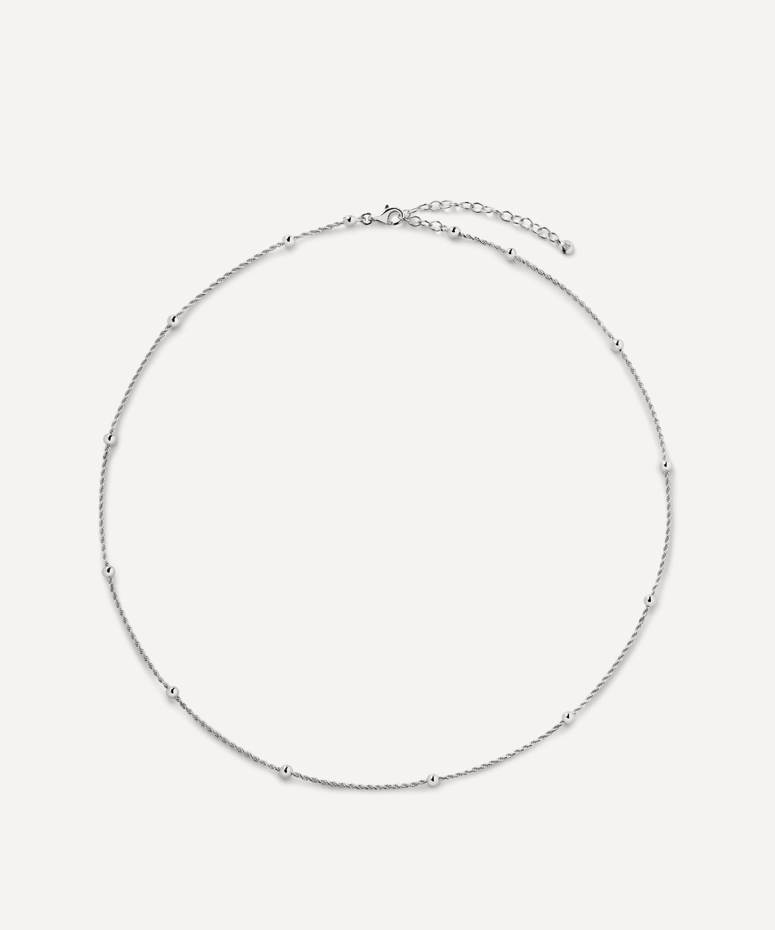 Monica Vinader - Sterling Silver Beaded Rope Chain Necklace image number 0