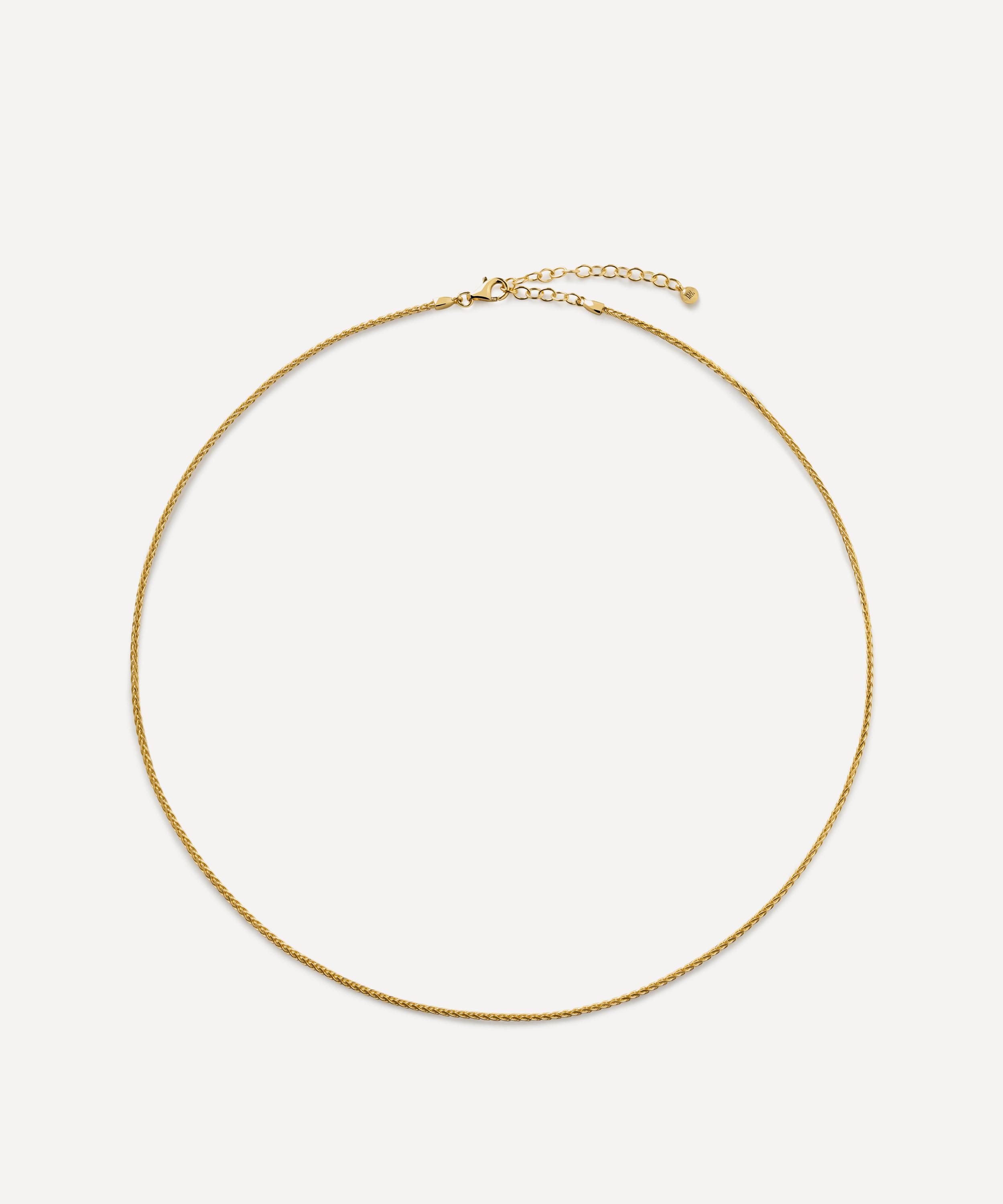 Monica Vinader - 18ct Gold-Plated Vermeil Silver Wheat Chain Necklace image number 0