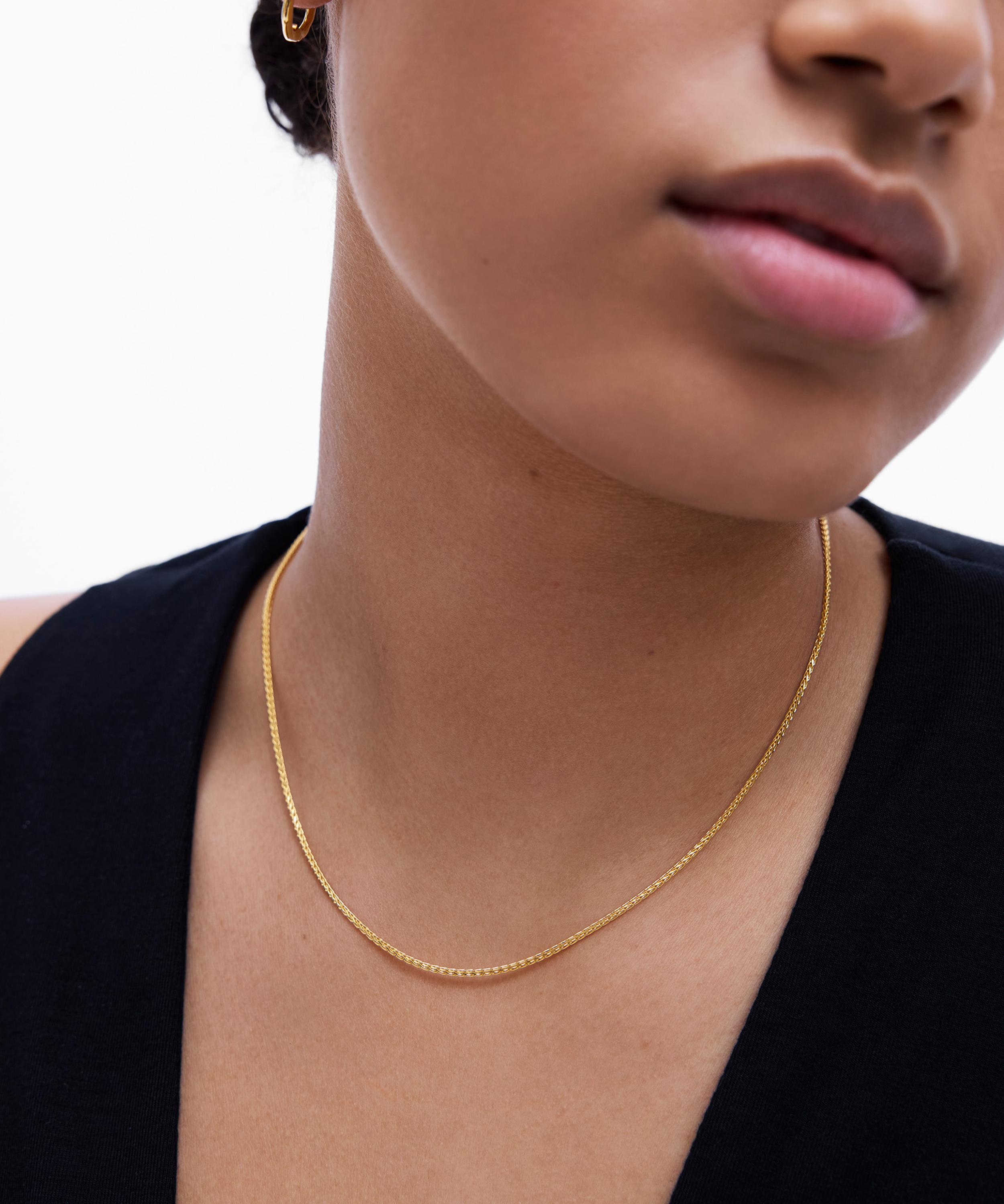 Monica Vinader - 18ct Gold-Plated Vermeil Silver Wheat Chain Necklace image number 1