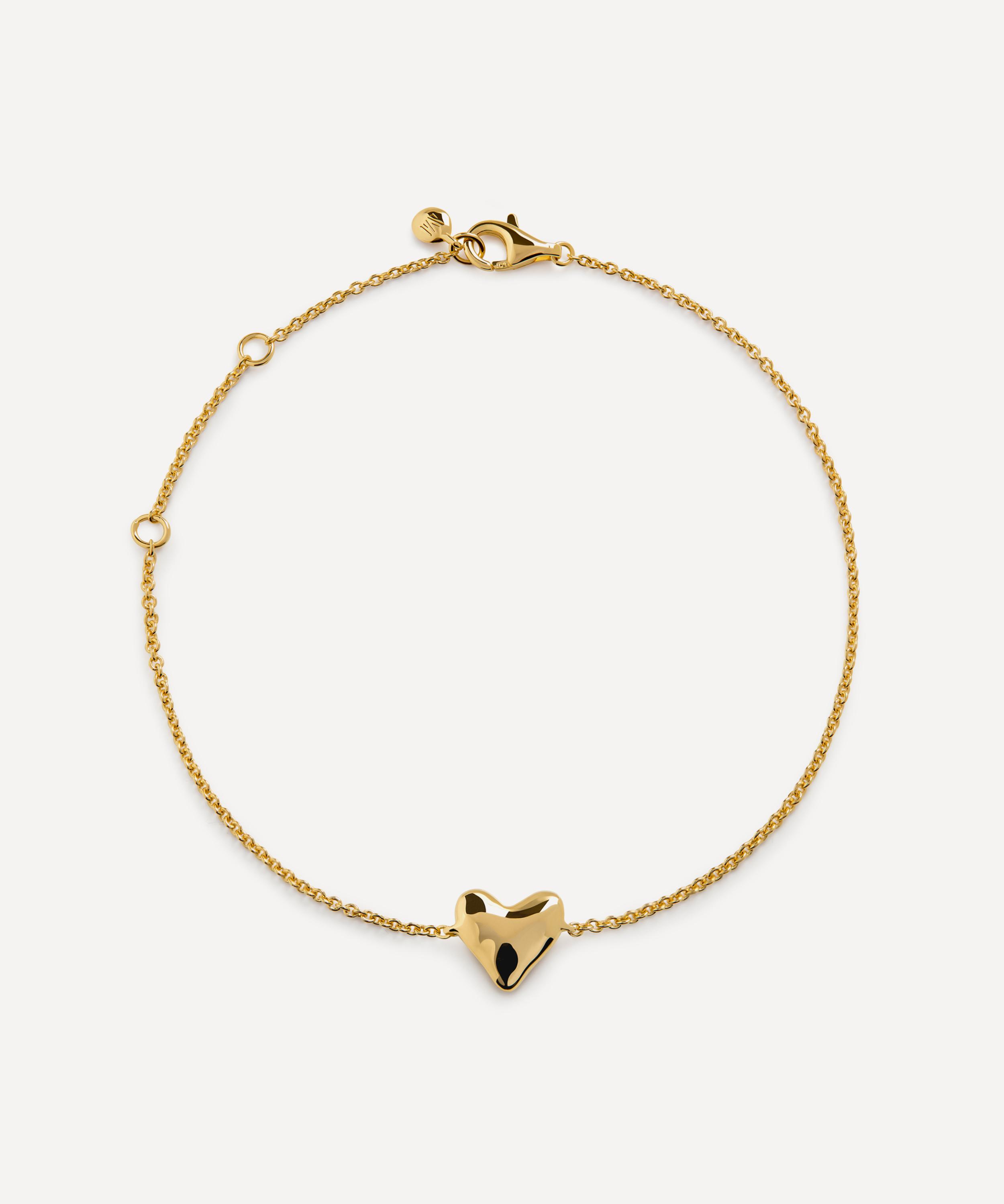 Monica Vinader - 18ct Gold-Plated Vermeil Silver Heart Chain Bracelet image number 0